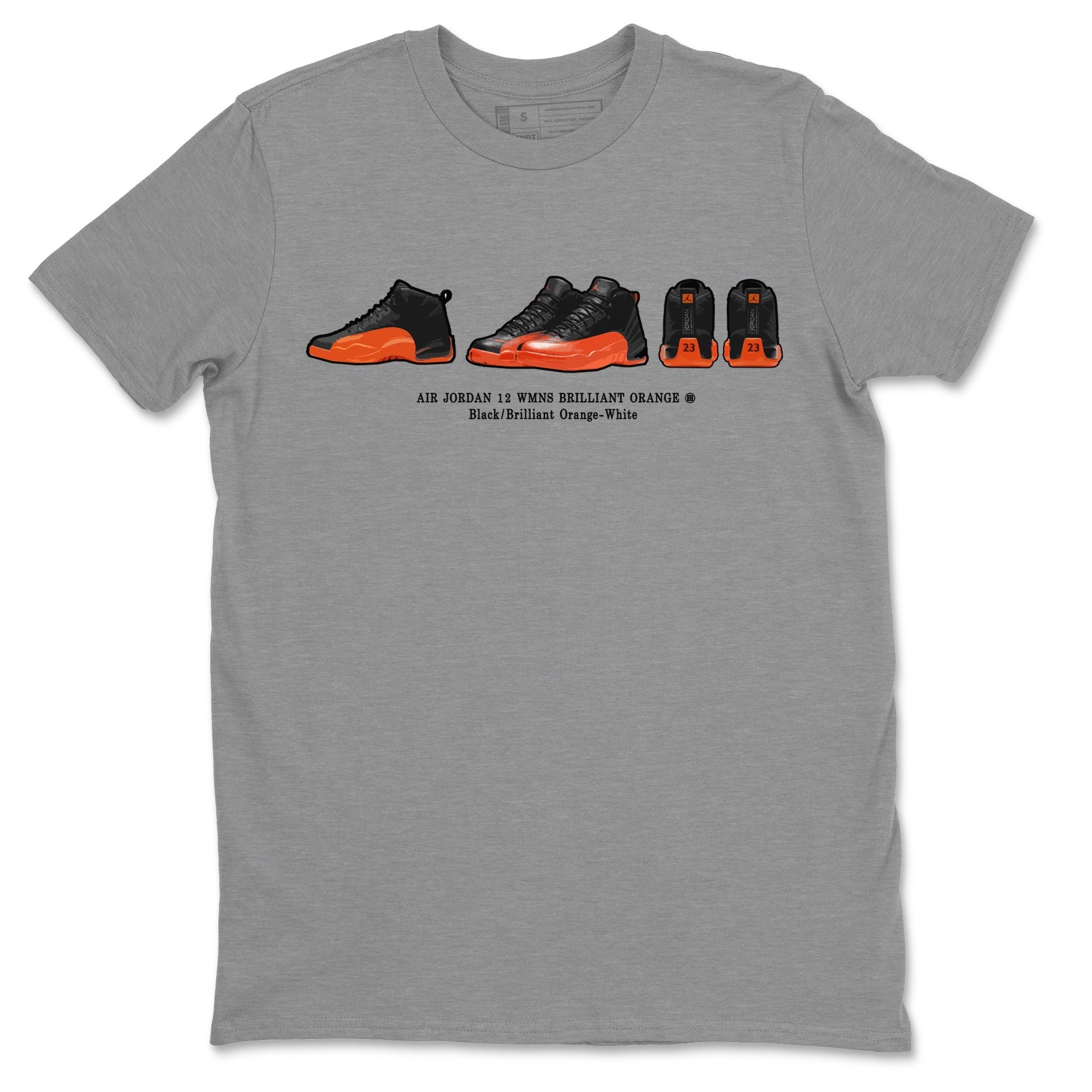 snkmatch Prelude Unisex Tops - Air Jordan 12 Brilliant Orange