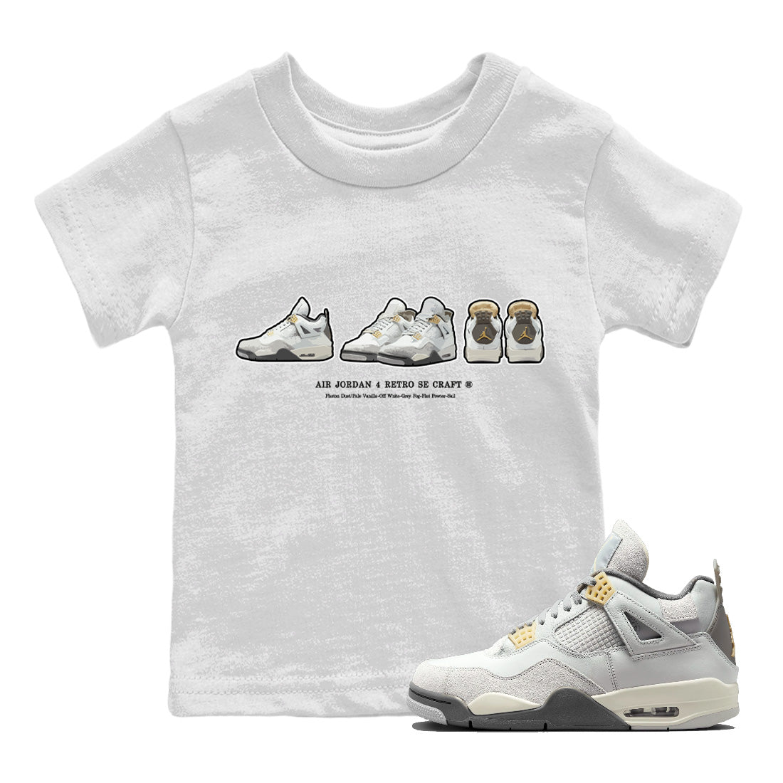 snkmatch Prelude Kids Tops - Air Jordan 4 Craft