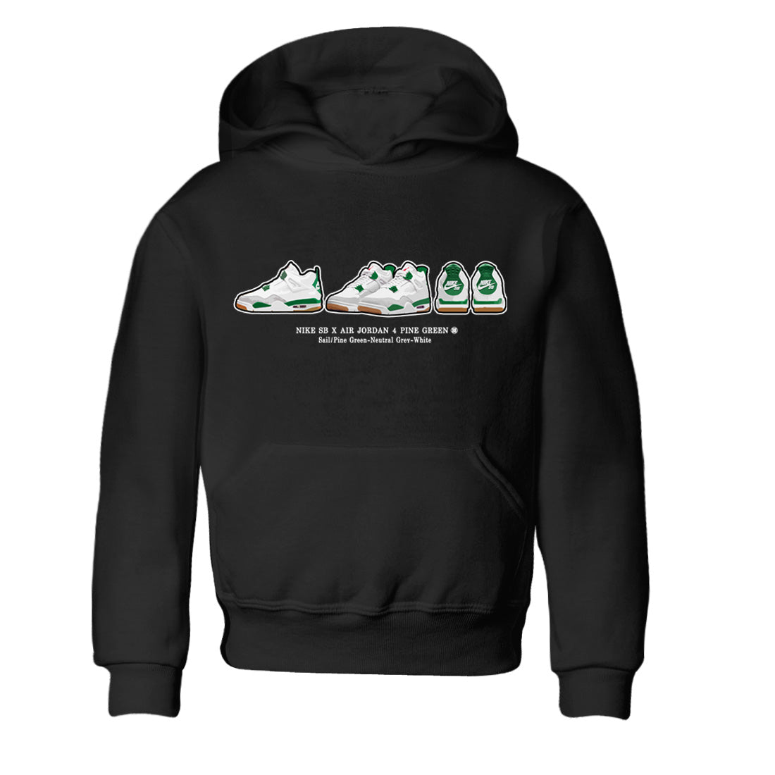 snkmatch Prelude Kids Tops - Air Jordan 4 Pine Green SB