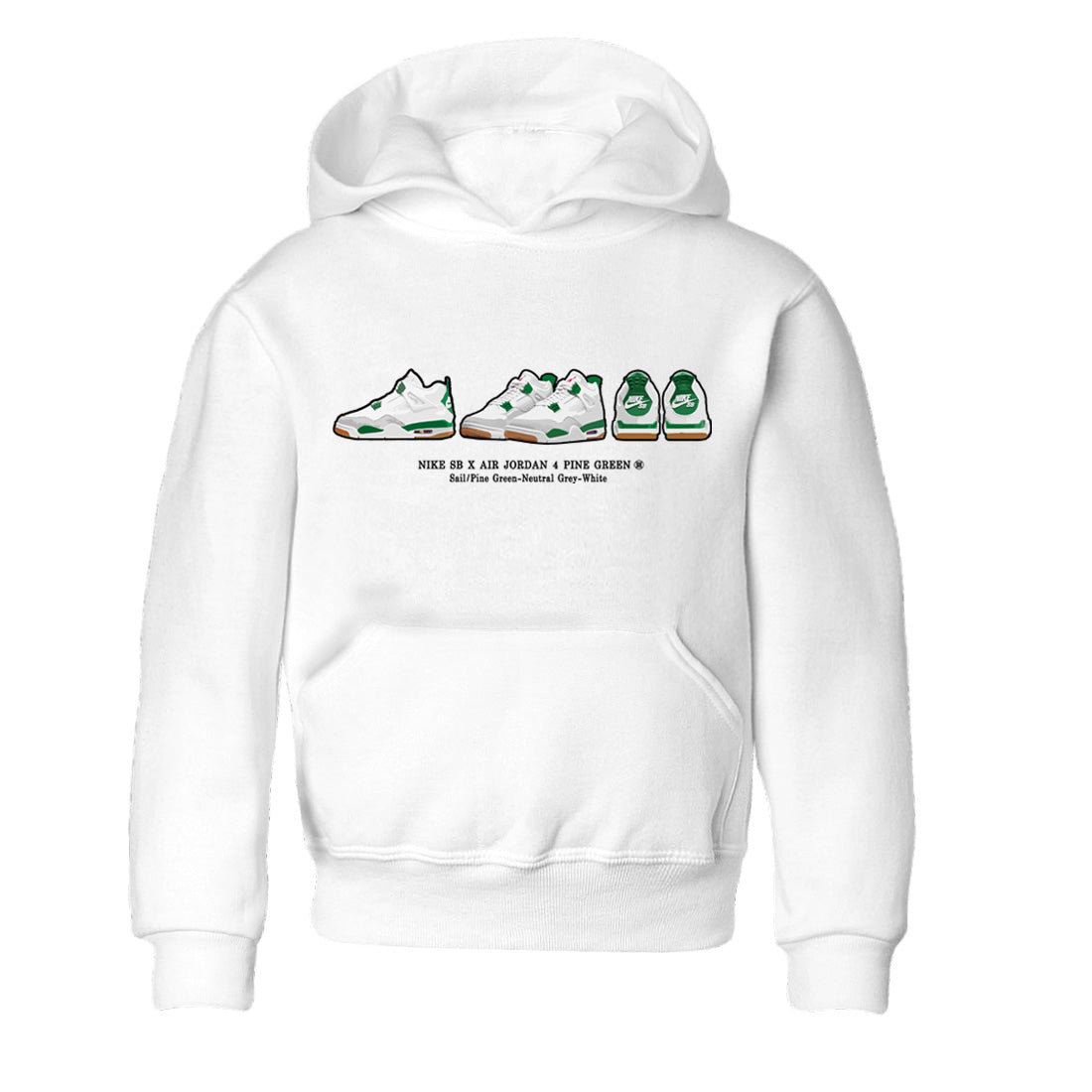 snkmatch Prelude Kids Tops - Air Jordan 4 Pine Green SB