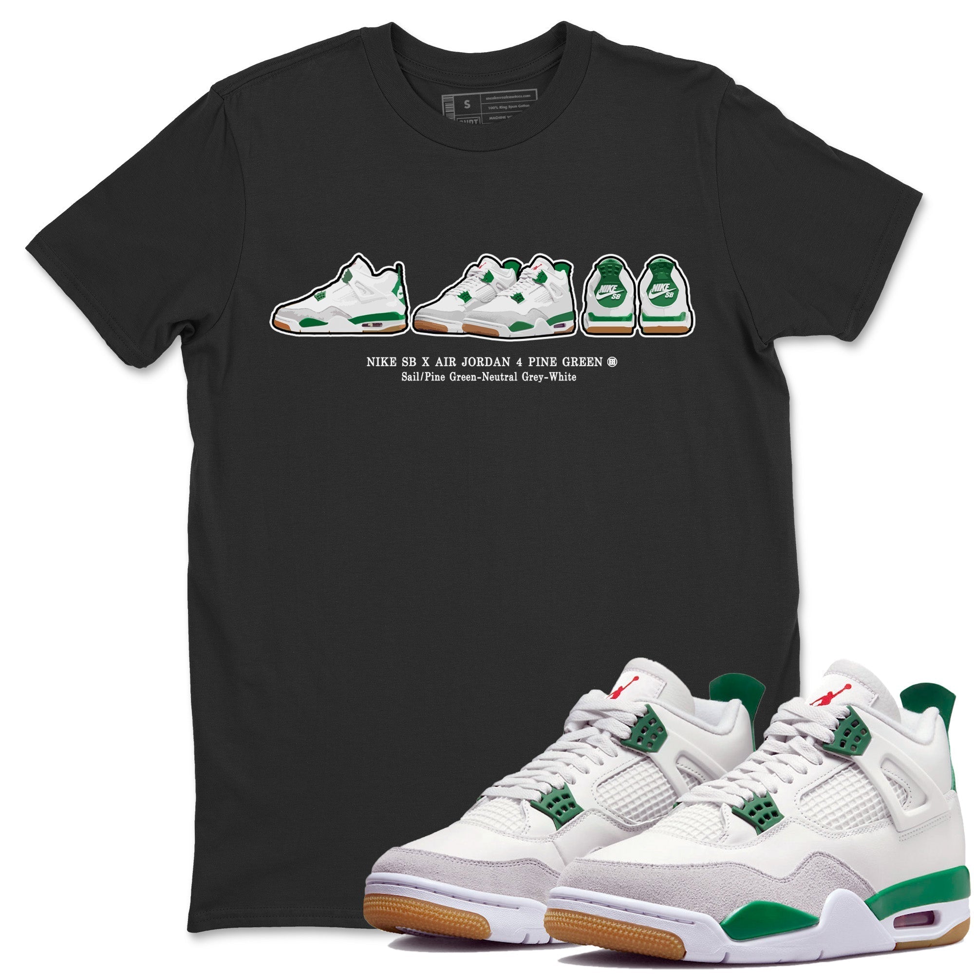 snkmatch Prelude Unisex Tops - Air Jordan 4 Pine Green SB