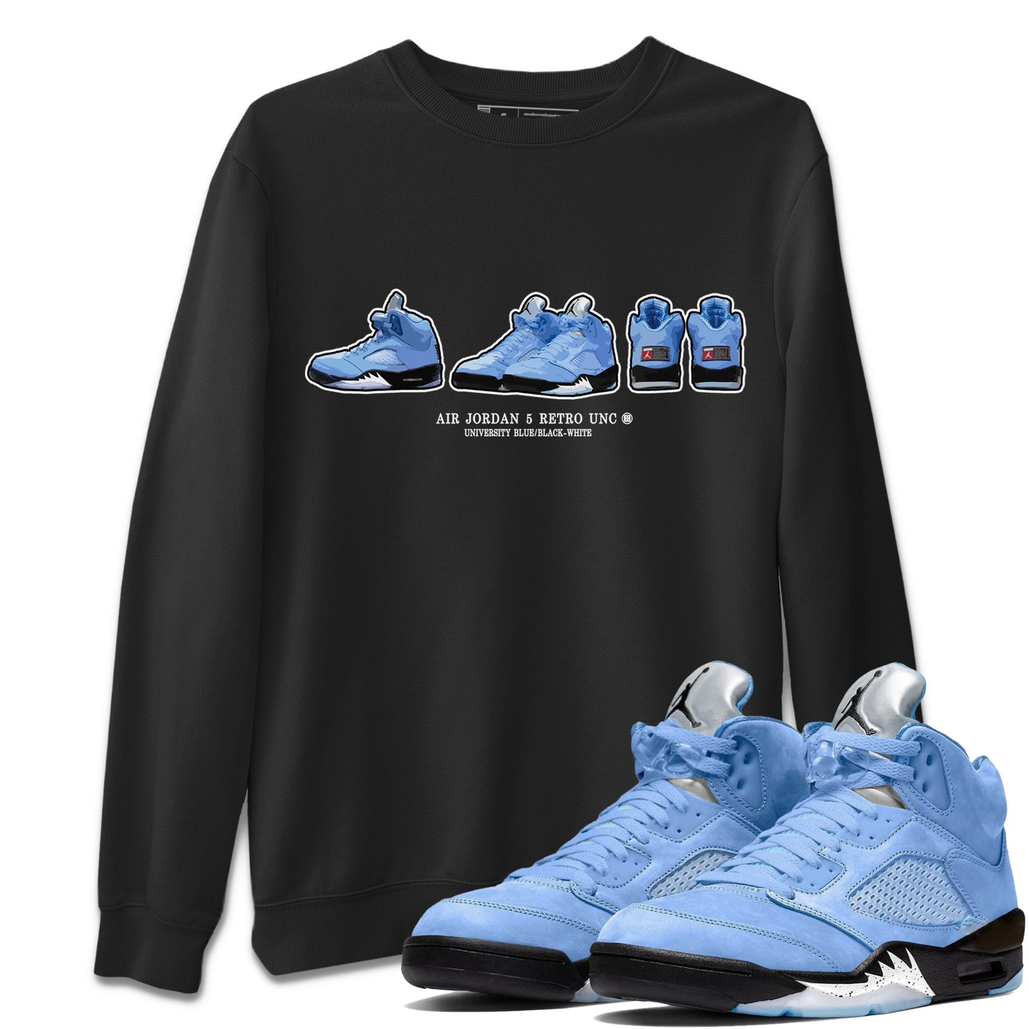 snkmatch Prelude Unisex Tops - Air Jordan 5 UNC