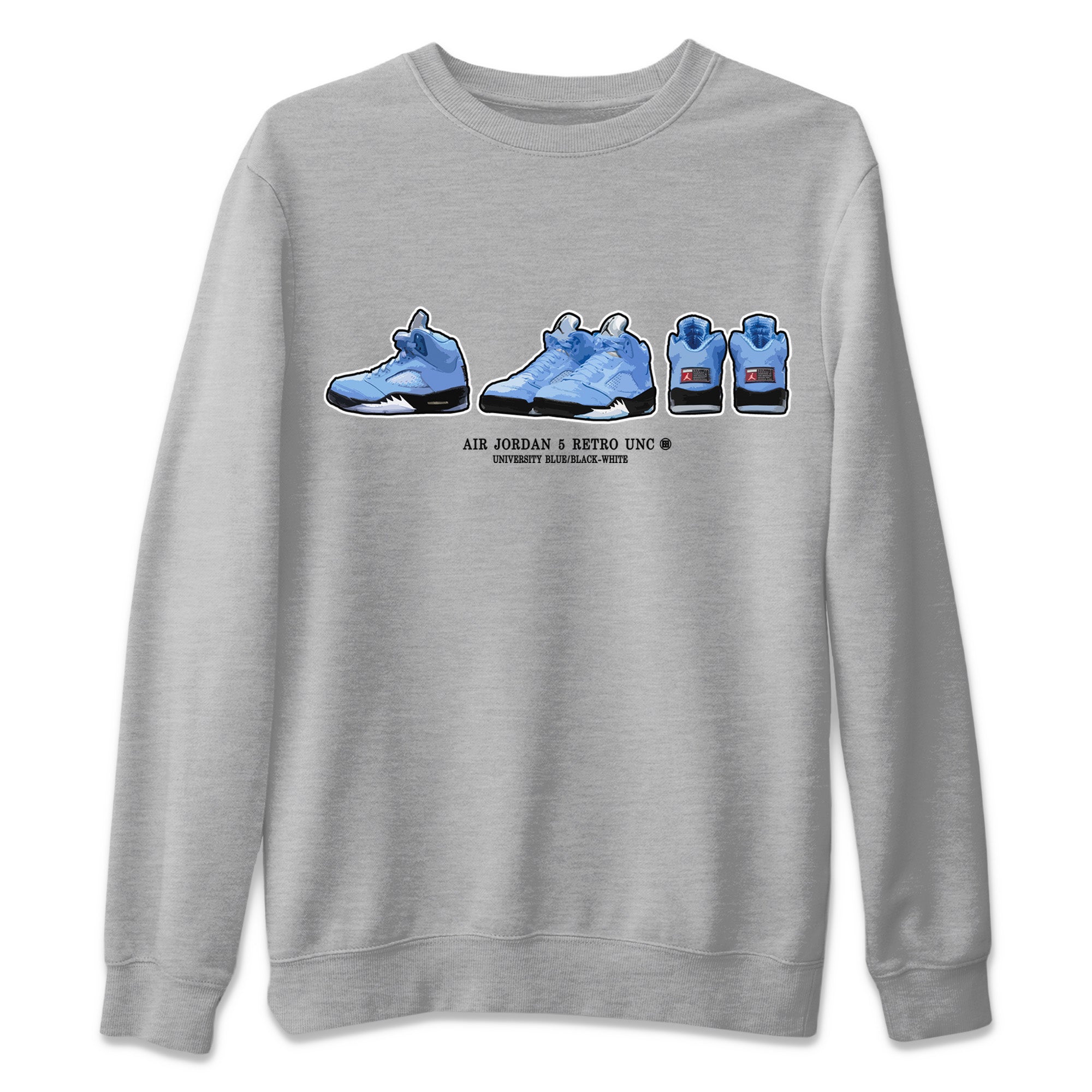 snkmatch Prelude Unisex Tops - Air Jordan 5 UNC