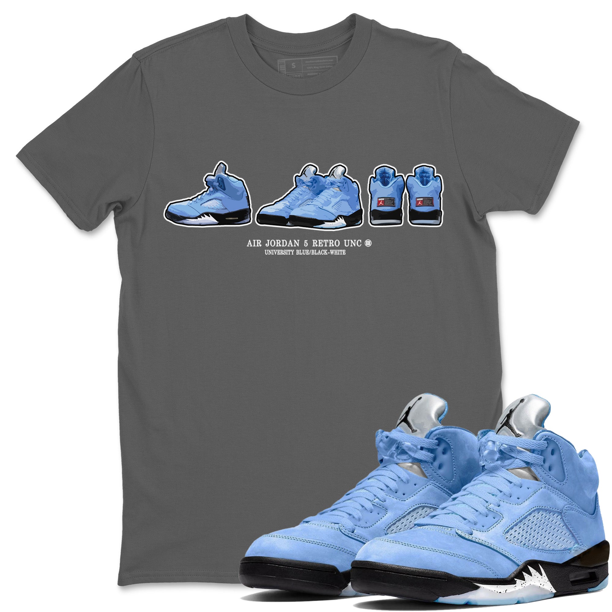 snkmatch Prelude Unisex Tops - Air Jordan 5 UNC