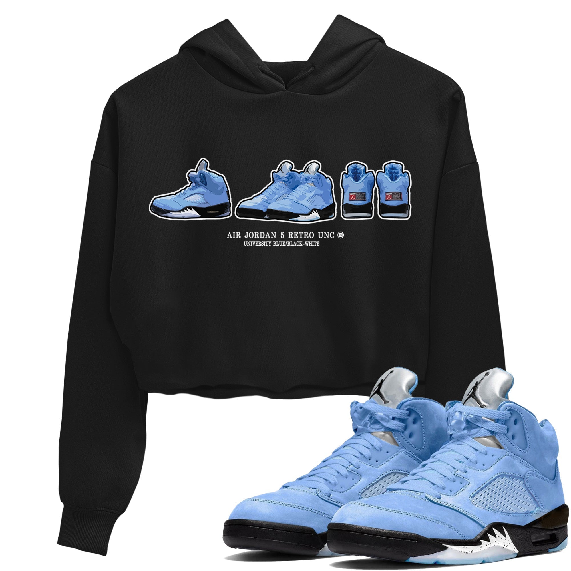 snkmatch Prelude Women's Tops - Air Jordan 5 UNC