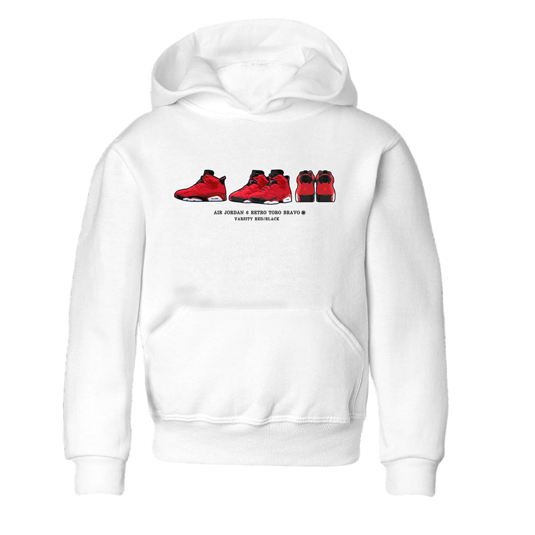 snkmatch Prelude Kids Tops - Air Jordan 6 Toro Bravo