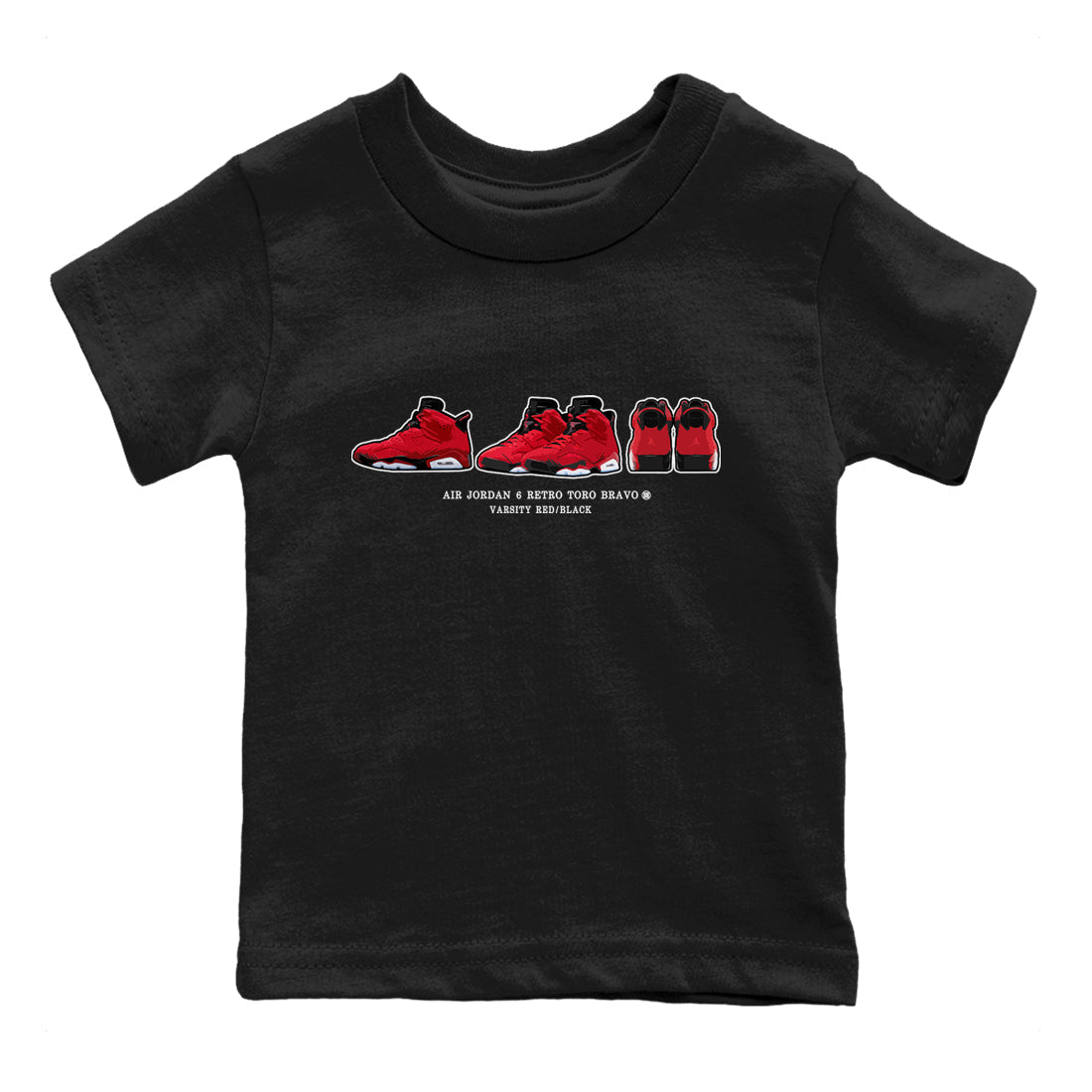 snkmatch Prelude Kids Tops - Air Jordan 6 Toro Bravo