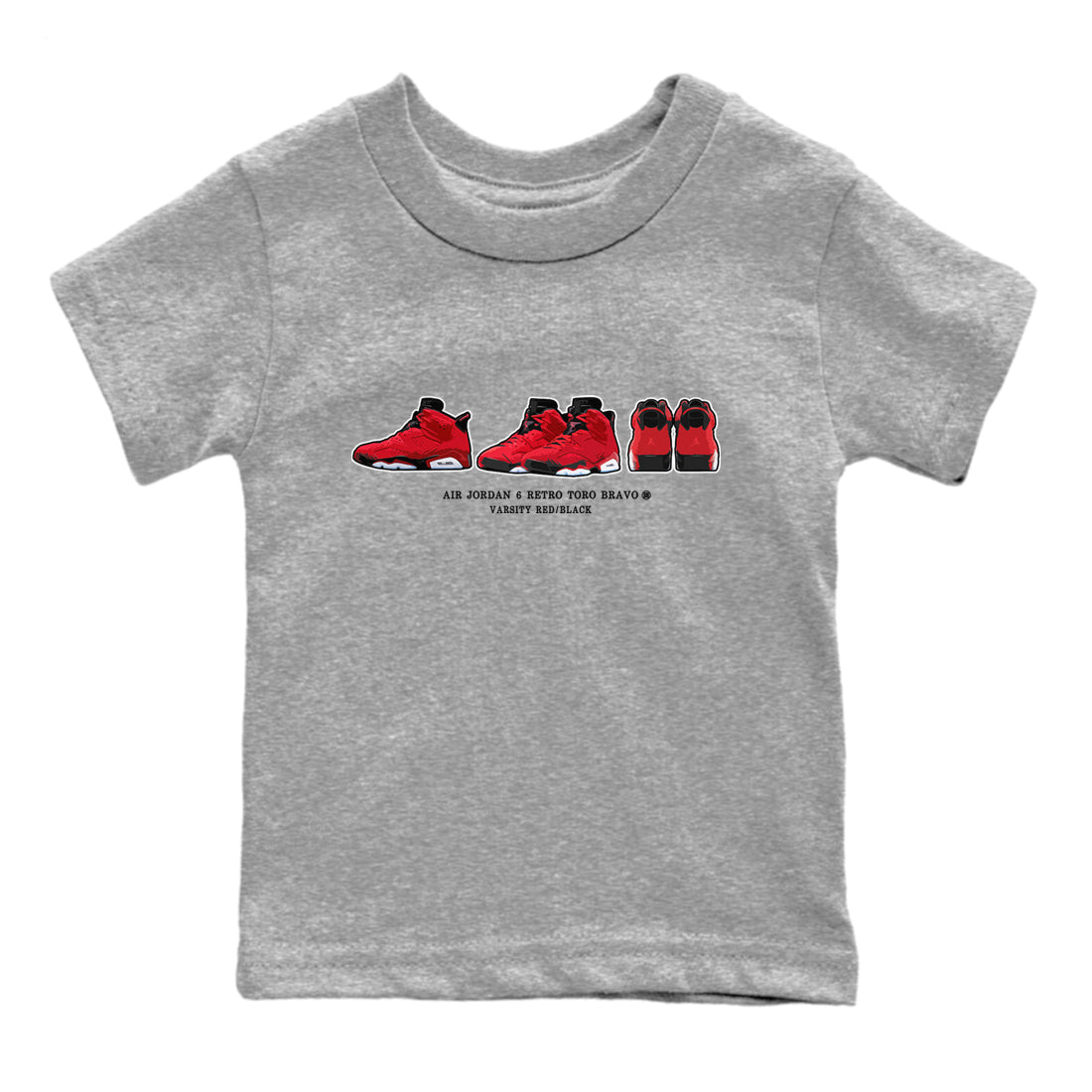 snkmatch Prelude Kids Tops - Air Jordan 6 Toro Bravo