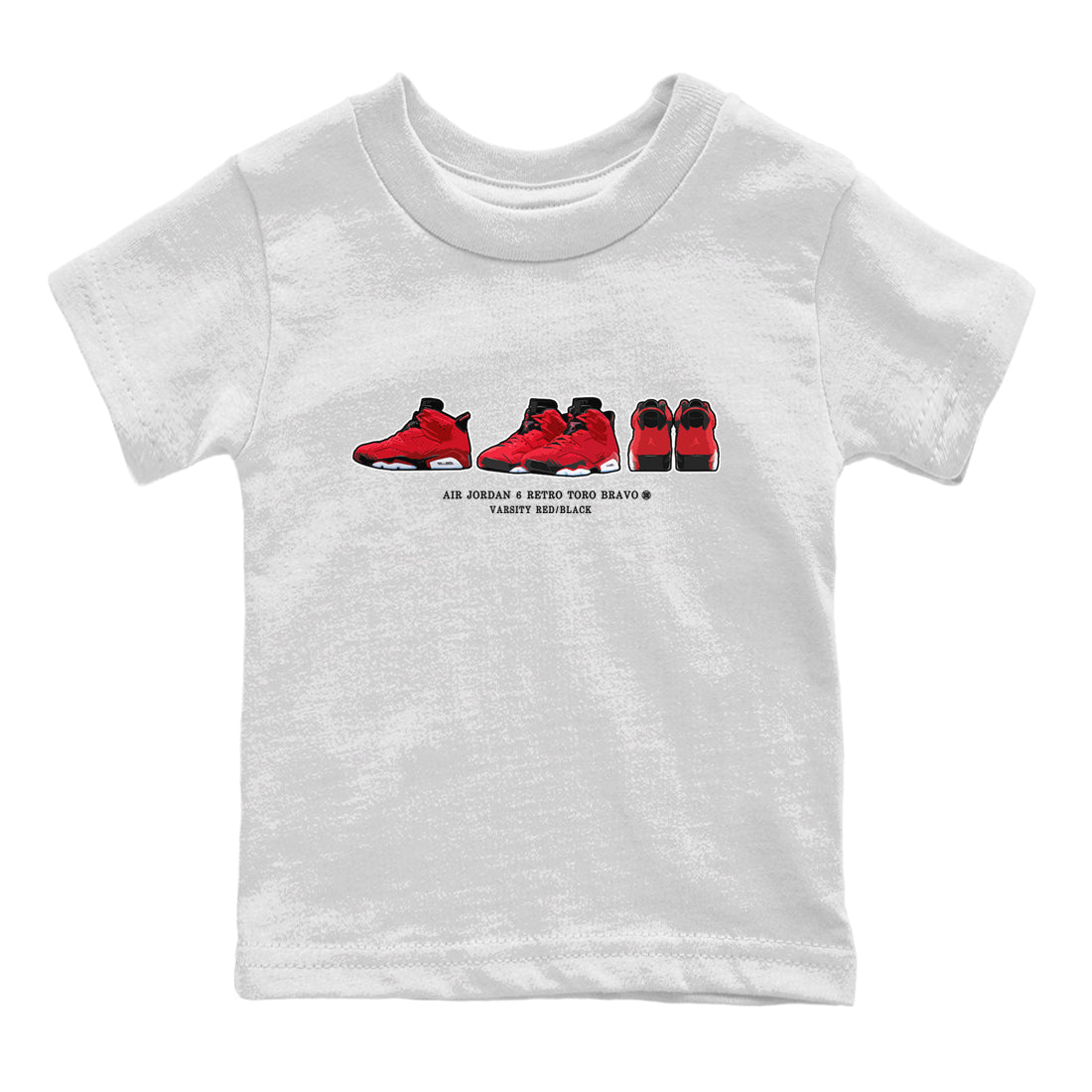 snkmatch Prelude Kids Tops - Air Jordan 6 Toro Bravo
