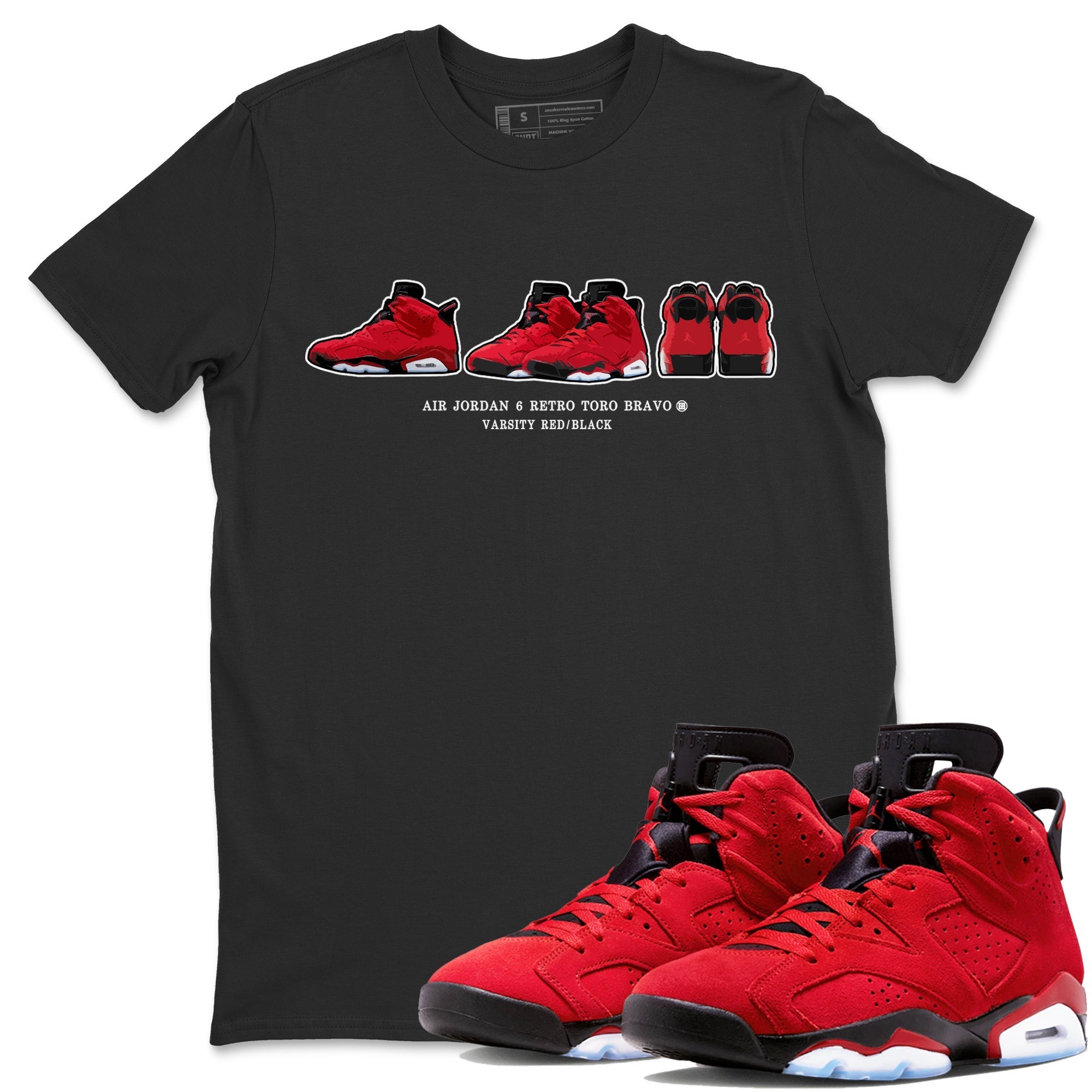 snkmatch Prelude Unisex Tops - Air Jordan 6 Toro Bravo