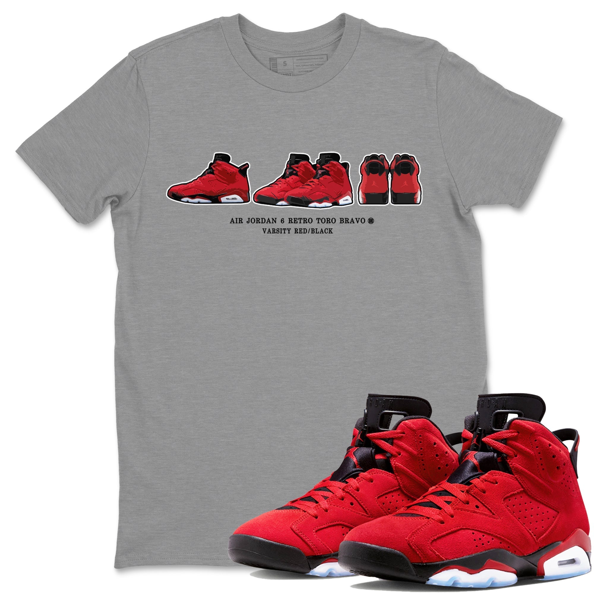 snkmatch Prelude Unisex Tops - Air Jordan 6 Toro Bravo