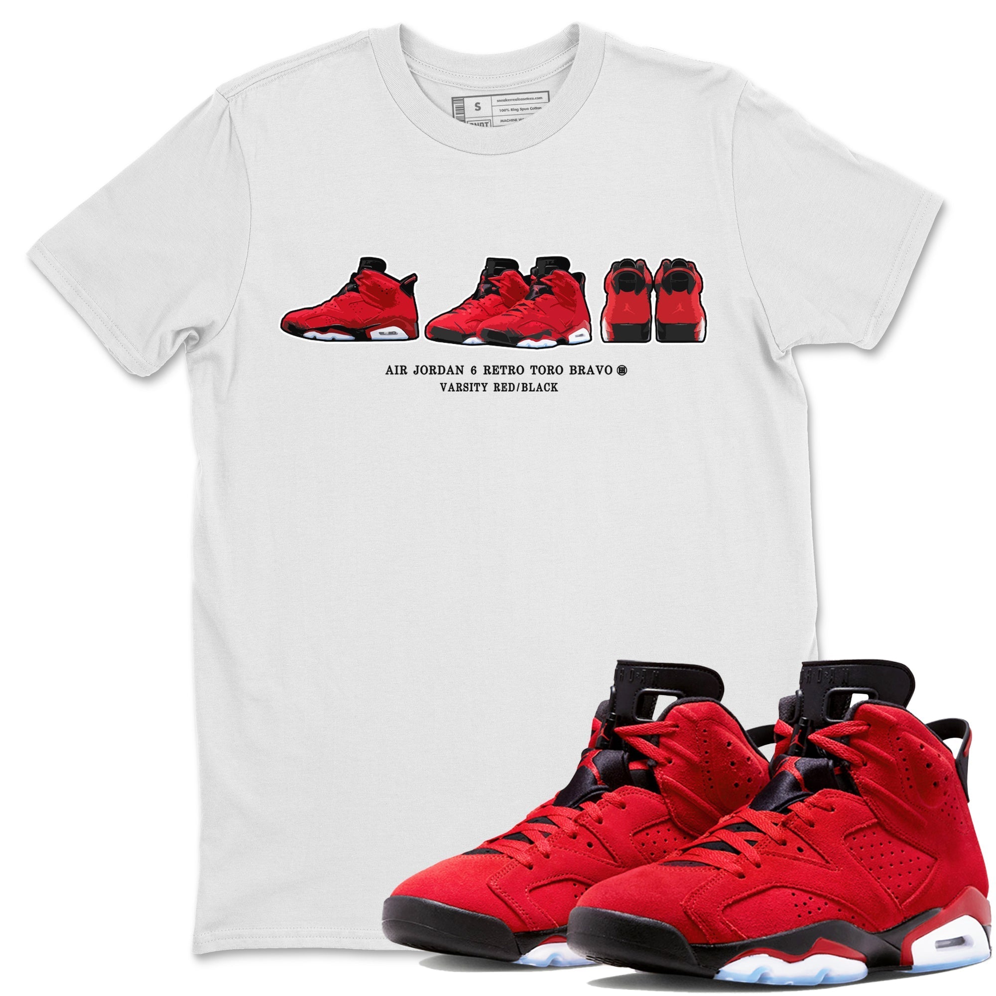 snkmatch Prelude Unisex Tops - Air Jordan 6 Toro Bravo