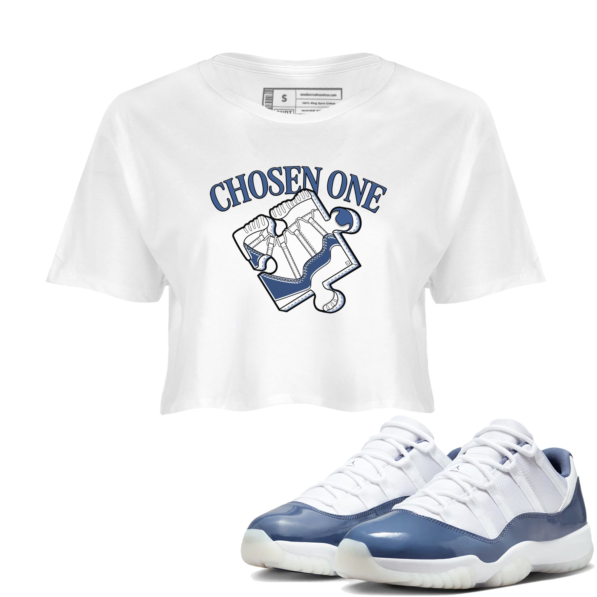 snkmatch Puzzle snkmatch Women's Top - Air Jordan 11 Diffused Blue