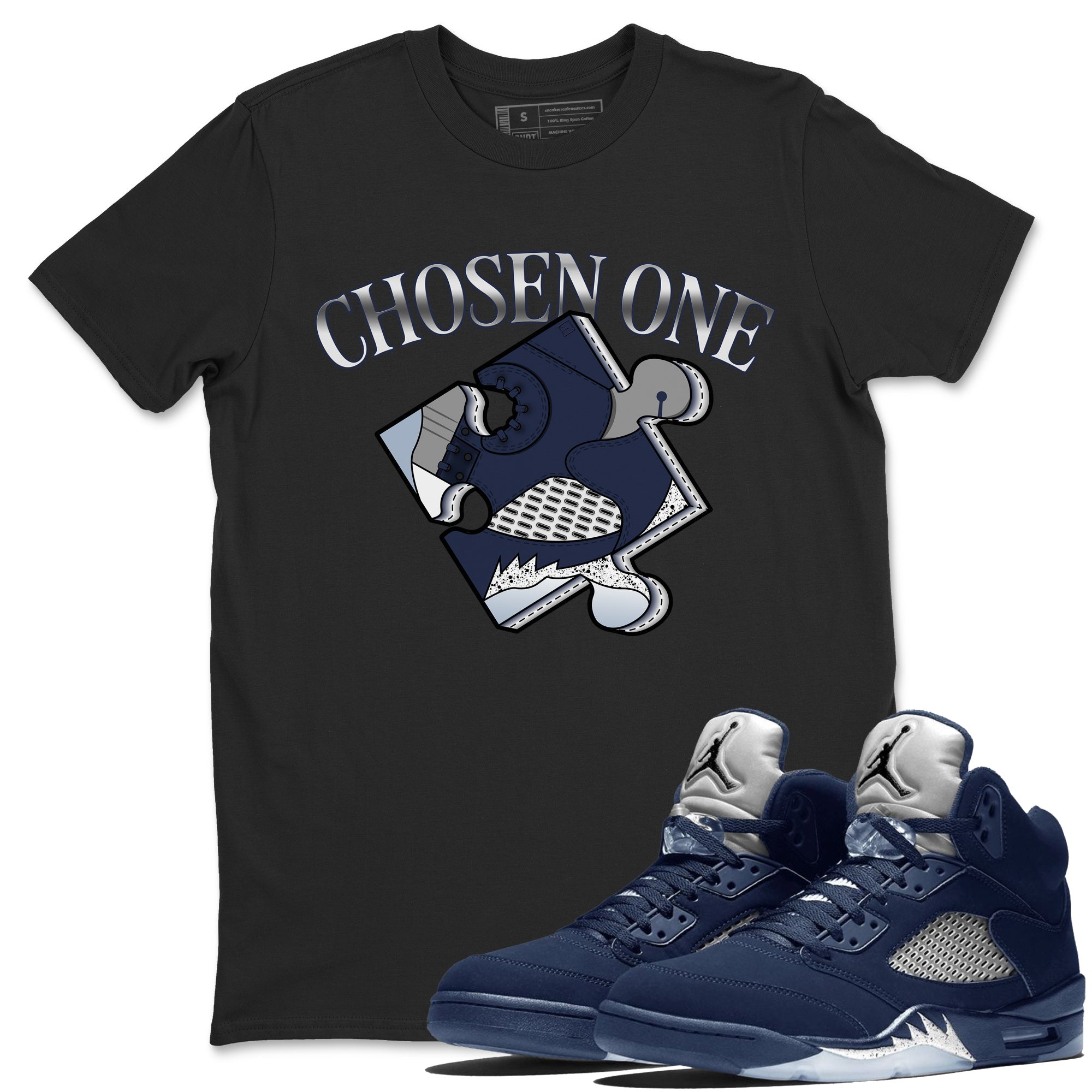 snkmatch Puzzle snkmatch Tee - Air Jordan 5 Georgetown