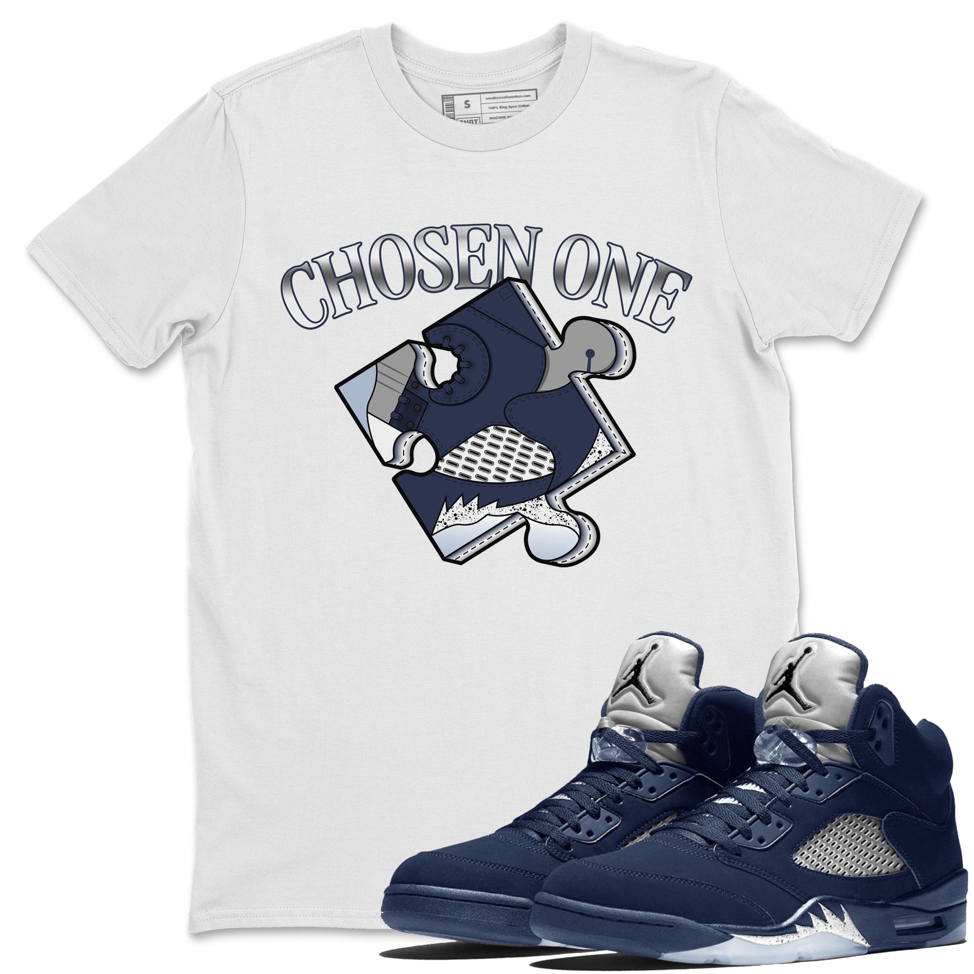 snkmatch Puzzle snkmatch Tee - Air Jordan 5 Georgetown