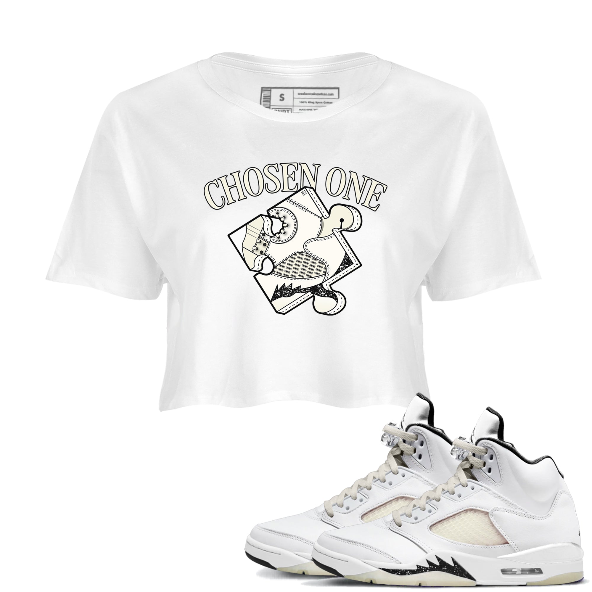 snkmatch Puzzle snkmatch Women's Top - Air Jordan 5 Sail