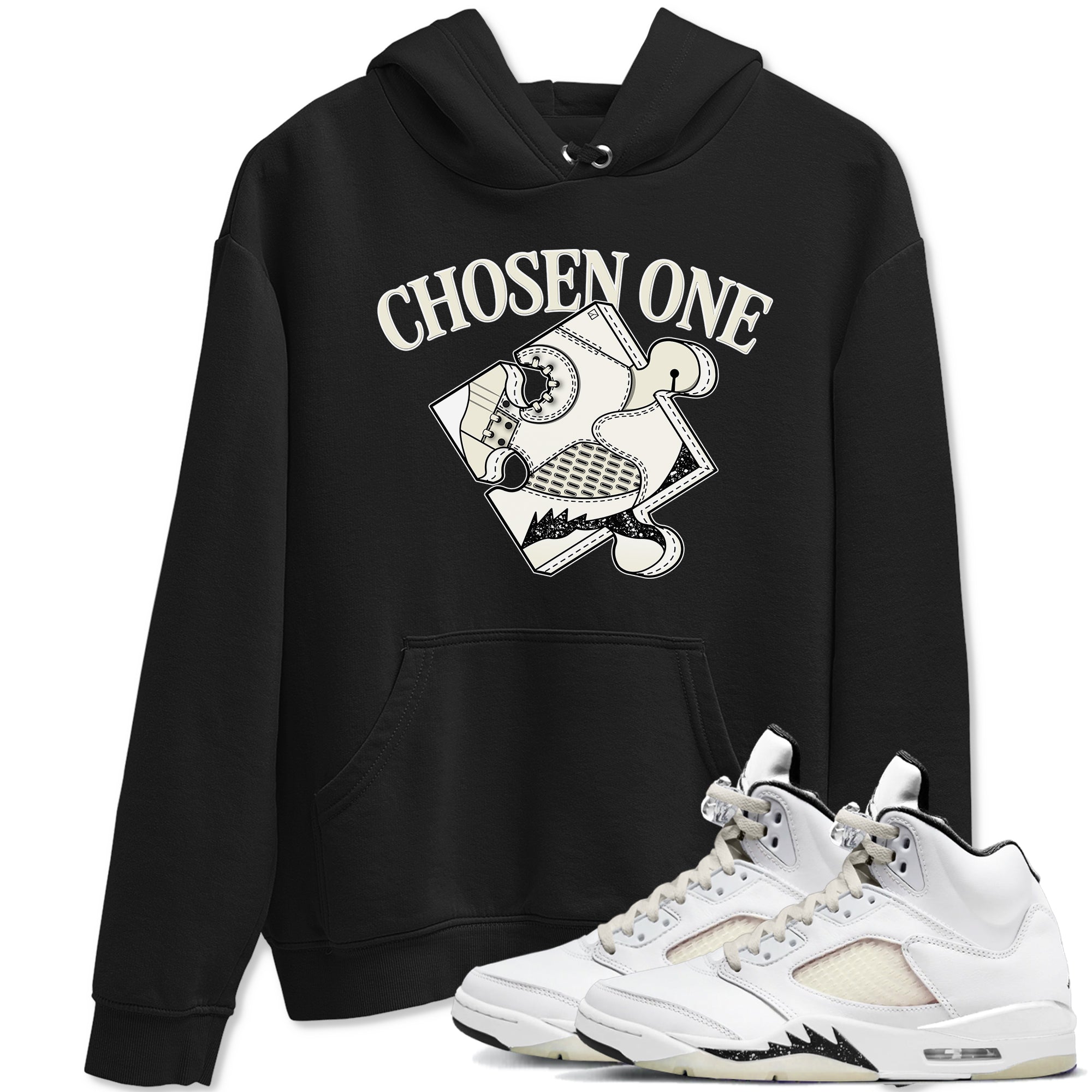 snkmatch Puzzle snkmatch Tees - Air Jordan 5 Sail