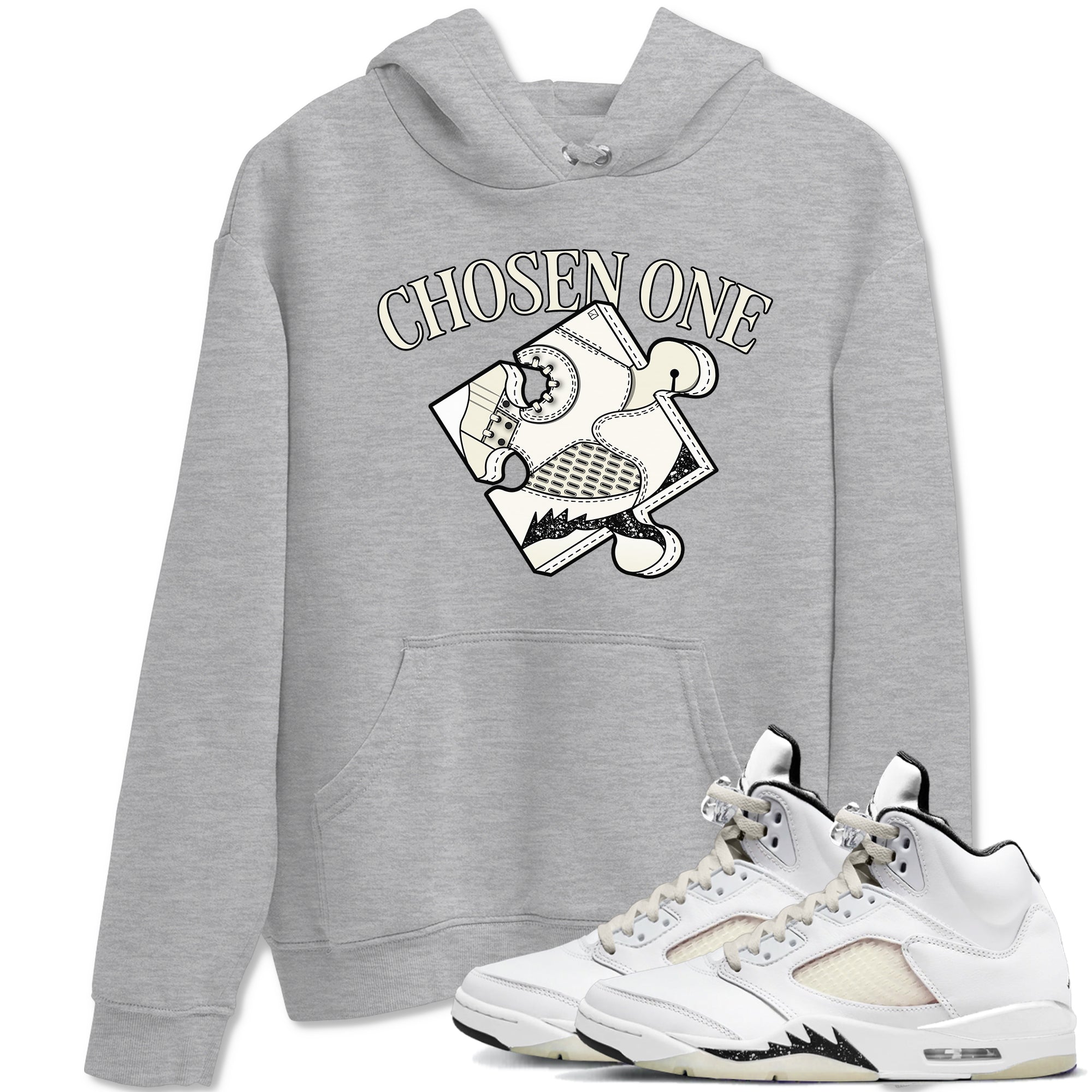 snkmatch Puzzle snkmatch Tees - Air Jordan 5 Sail