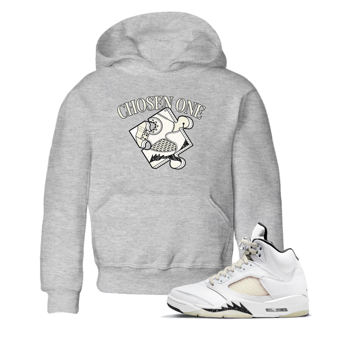 snkmatch Puzzle snkmatch Tees Kids - Air Jordan 5 Sail