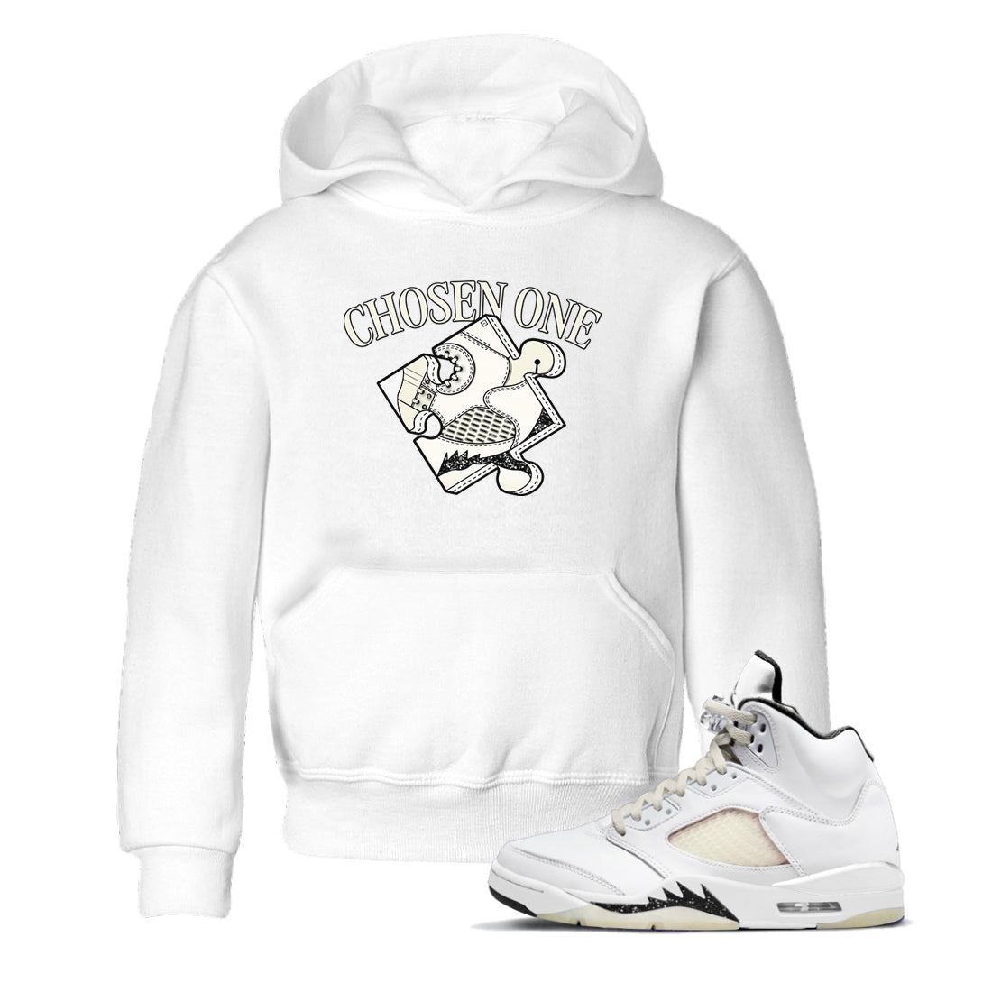 snkmatch Puzzle snkmatch Tees Kids - Air Jordan 5 Sail