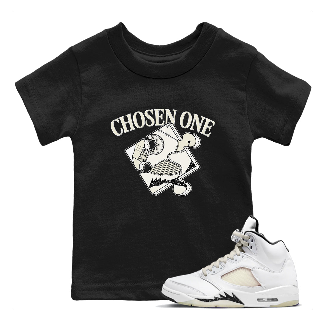 snkmatch Puzzle snkmatch Tees Kids - Air Jordan 5 Sail