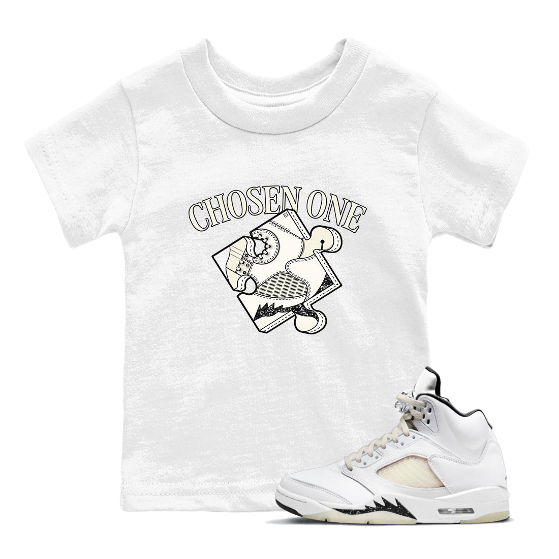 snkmatch Puzzle snkmatch Tees Kids - Air Jordan 5 Sail