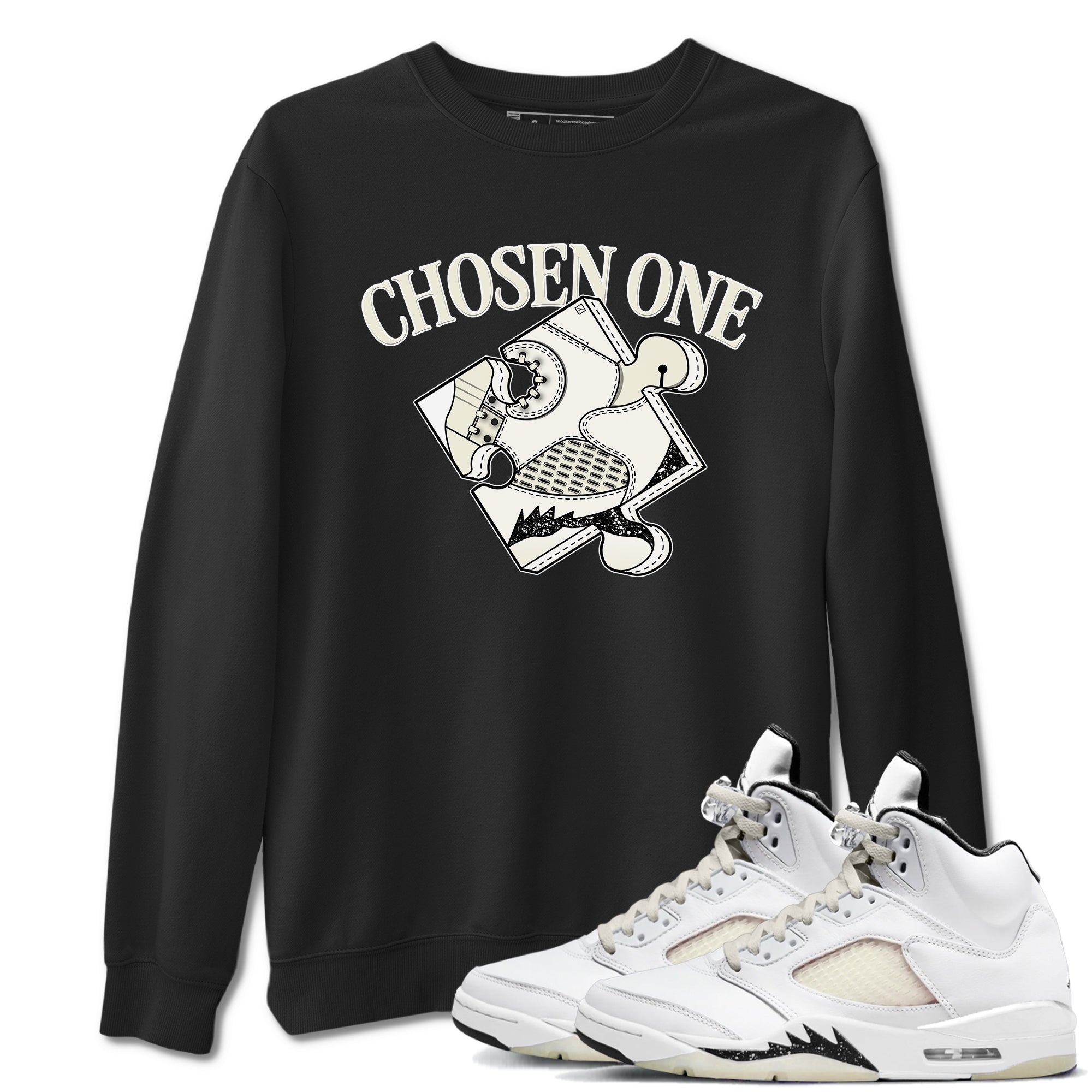 snkmatch Puzzle snkmatch Tees - Air Jordan 5 Sail