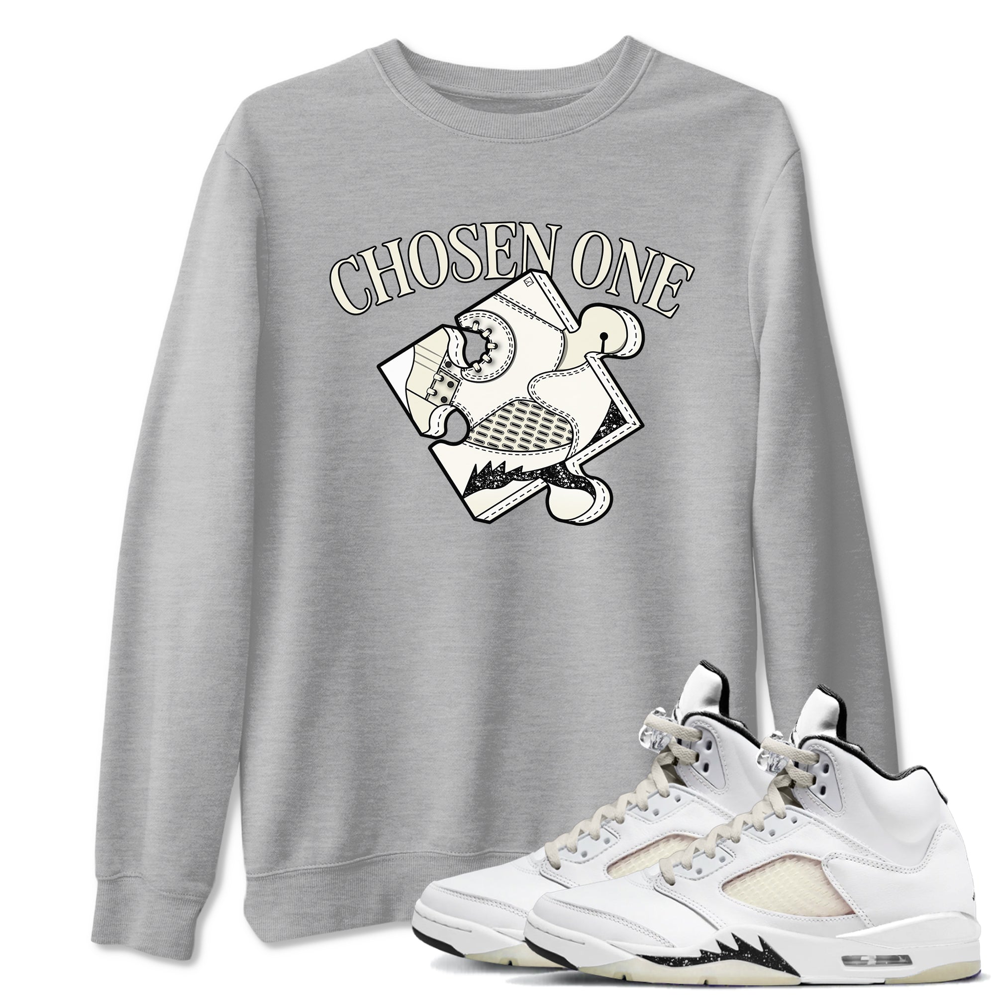 snkmatch Puzzle snkmatch Tees - Air Jordan 5 Sail