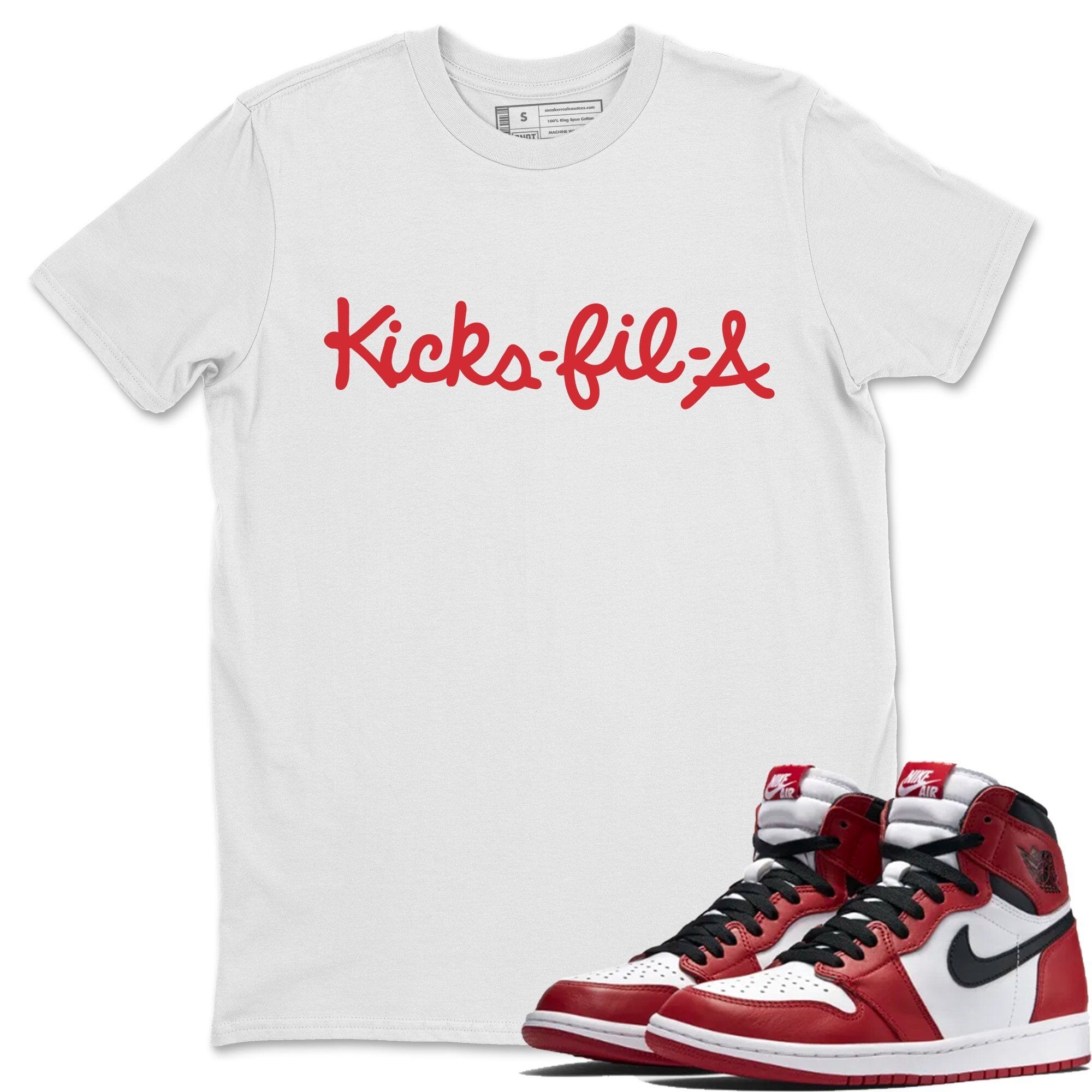 Kicks-fil-a Unisex Tops - Air Jordan 1 Varsity Red