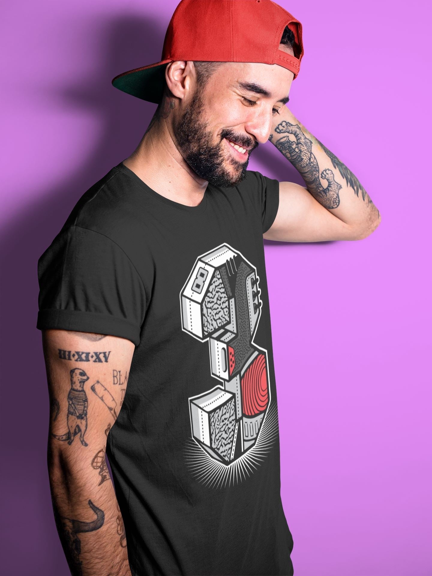 Three Statue Unisex Tops - Air Jordan 3 Black Cement
