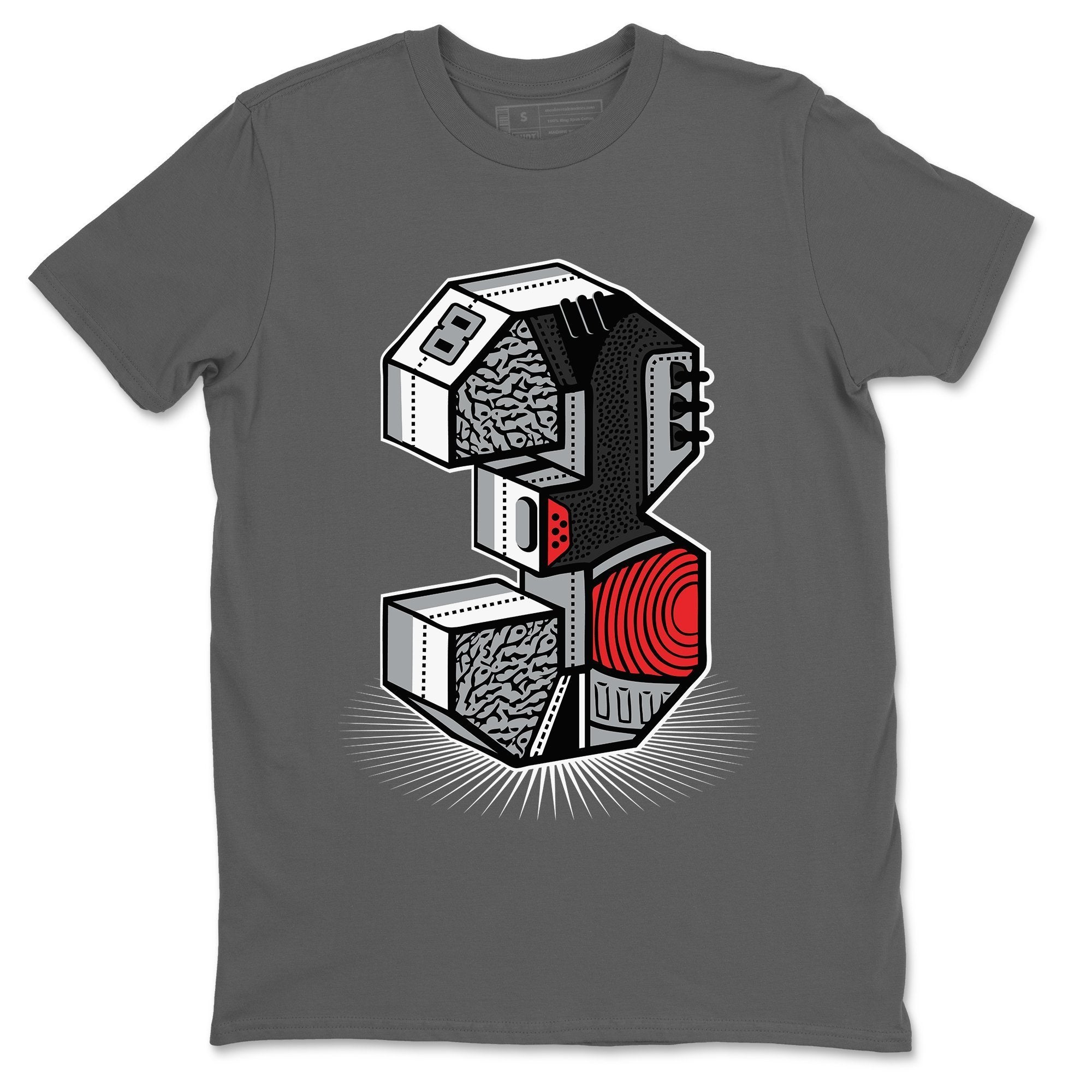 Three Statue Unisex Tops - Air Jordan 3 Black Cement