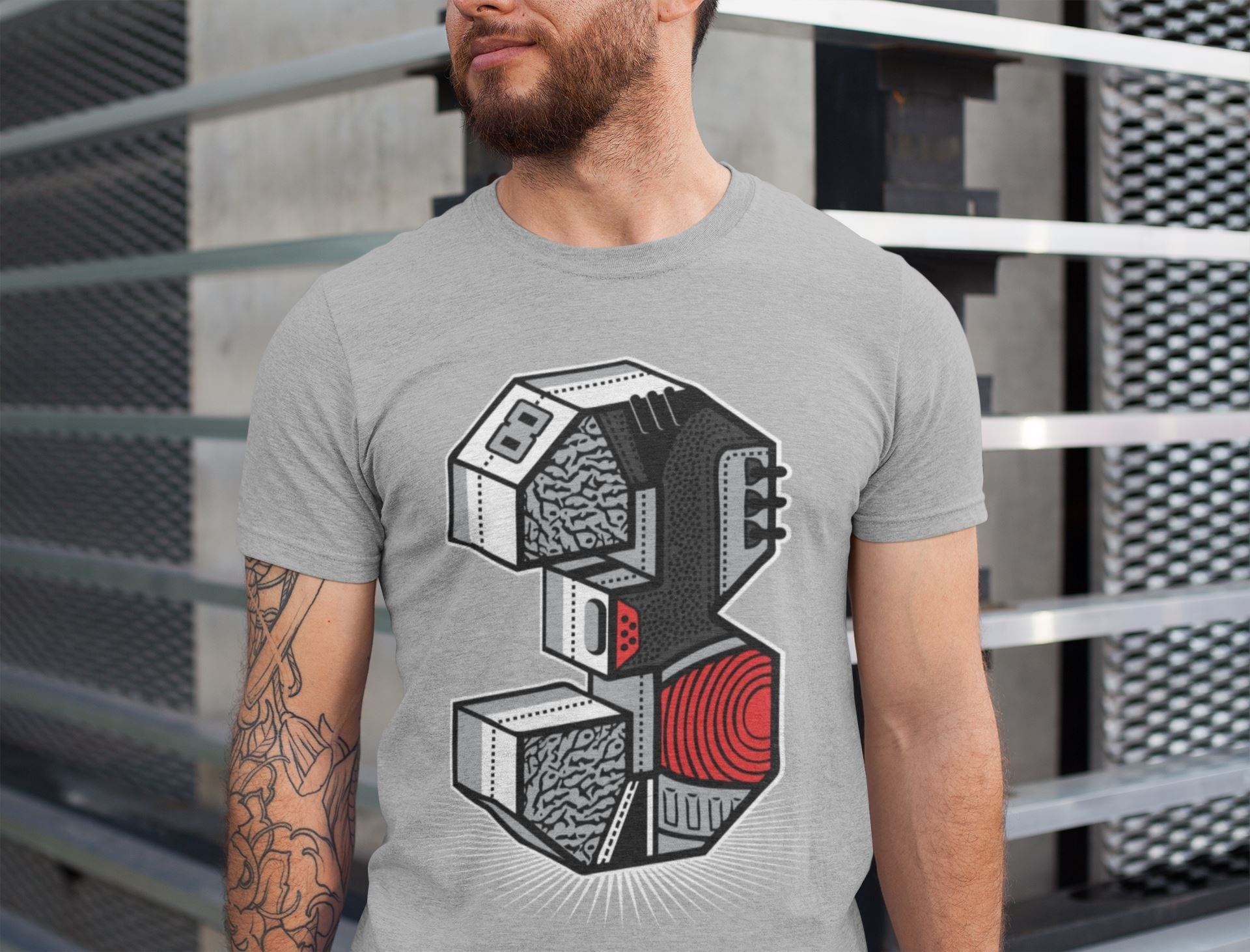 Three Statue Unisex Tops - Air Jordan 3 Black Cement