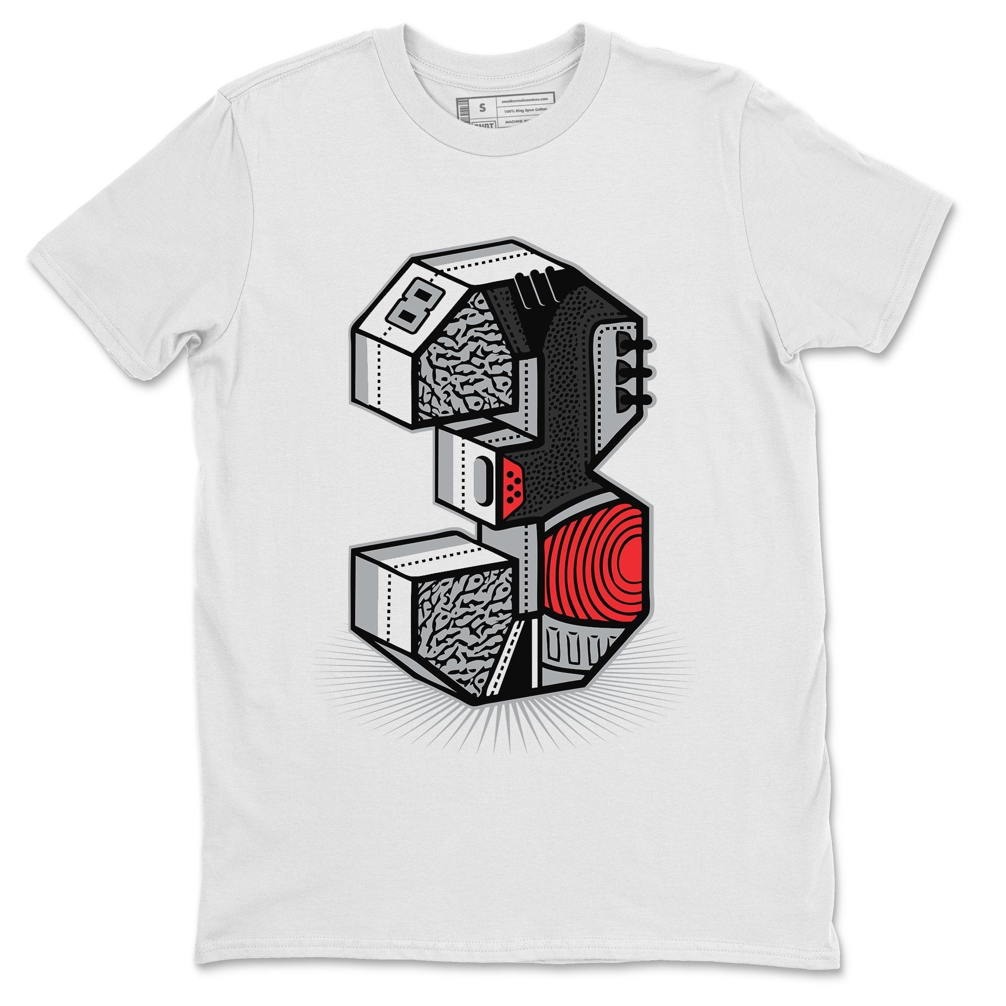 Three Statue Unisex Tops - Air Jordan 3 Black Cement