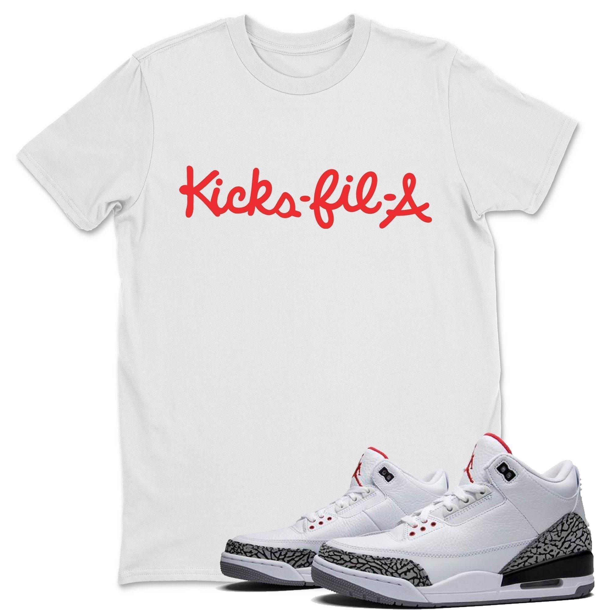 AJ3 Kicks-fil-a Unisex Tops - Air Jordan 3 White Cement