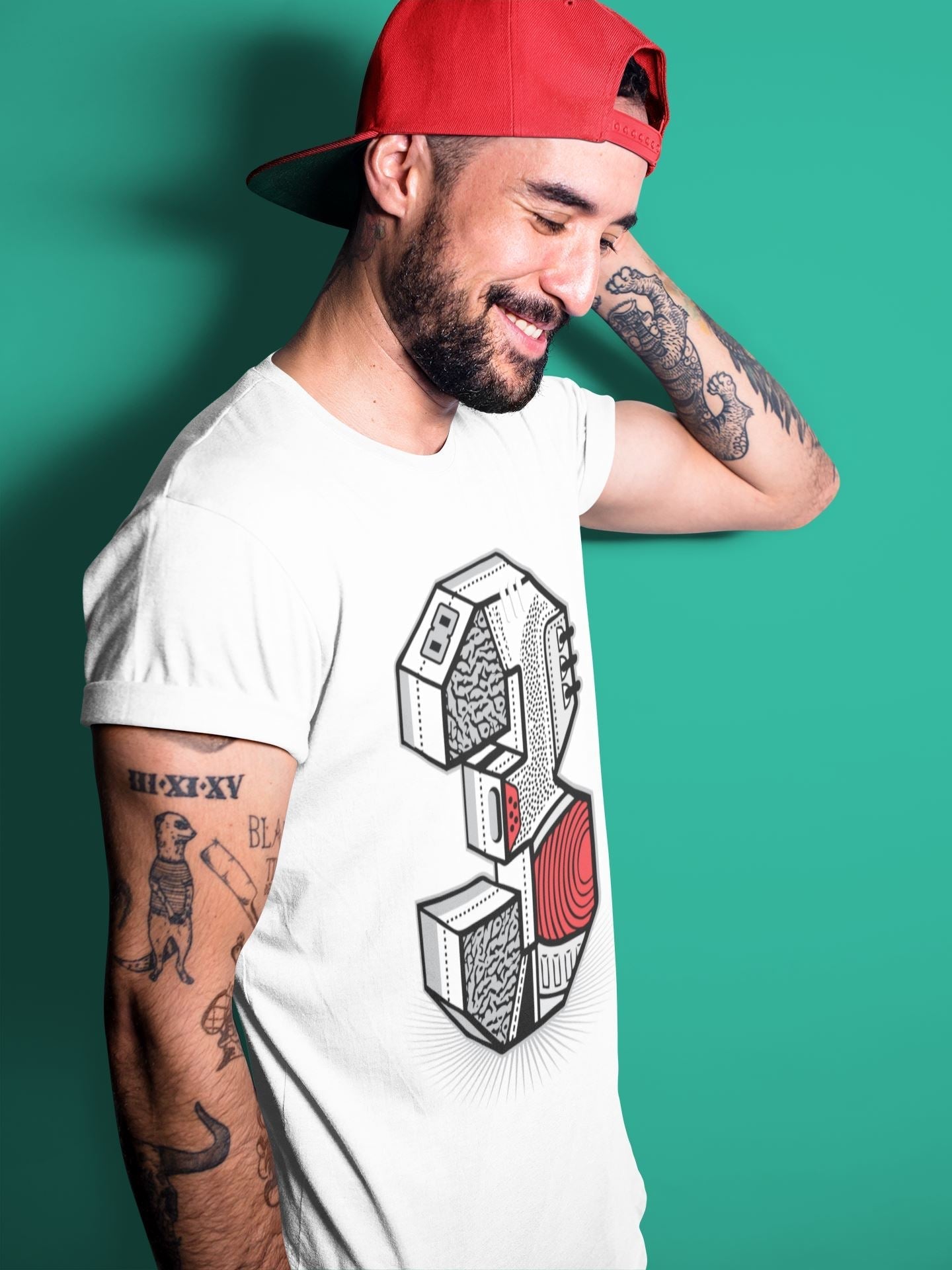 Three Statue Unisex Tops - Air Jordan 3 White Cement