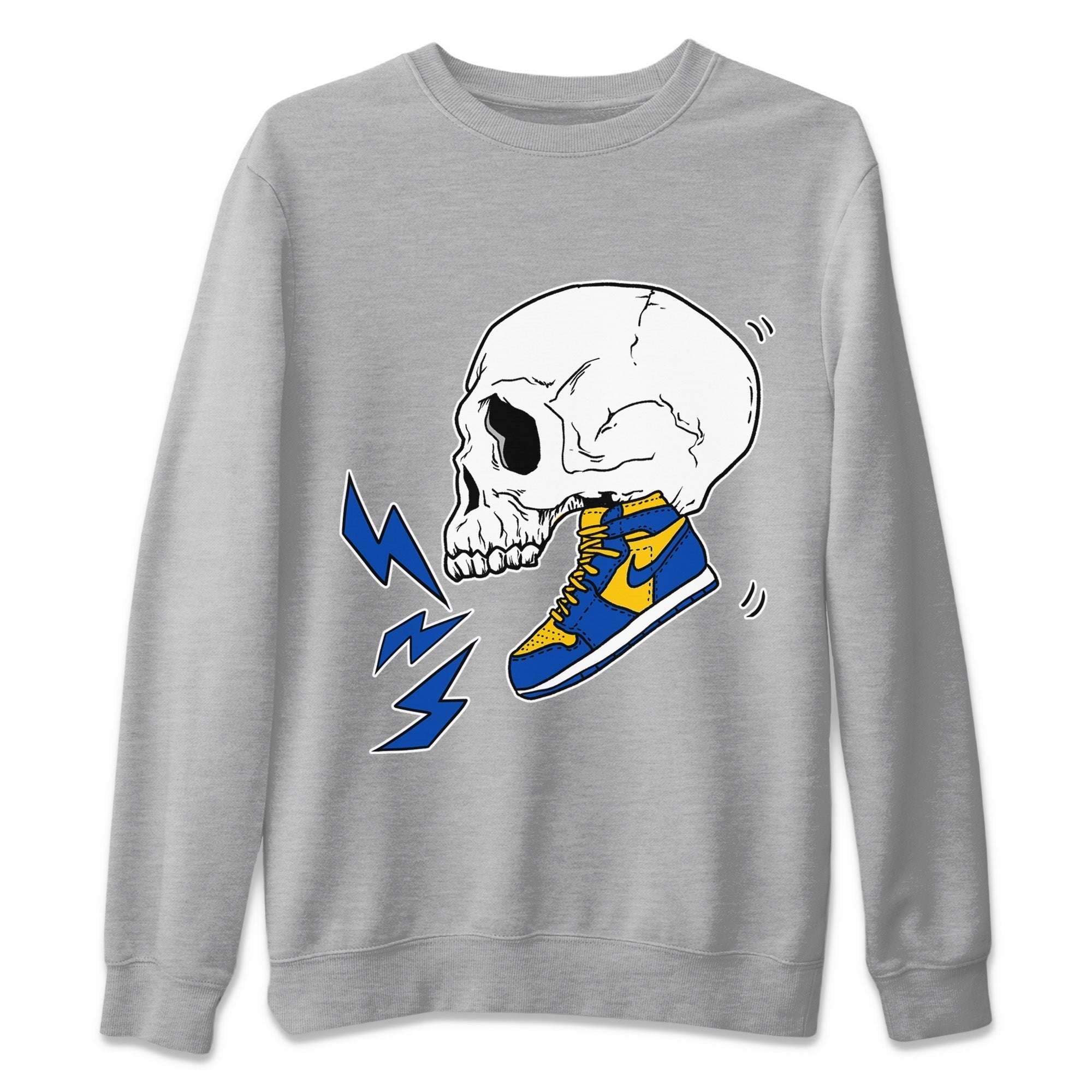 snkmatch Skull Unisex Tops - Air Jordan 1 Game Royal Varsity Maize