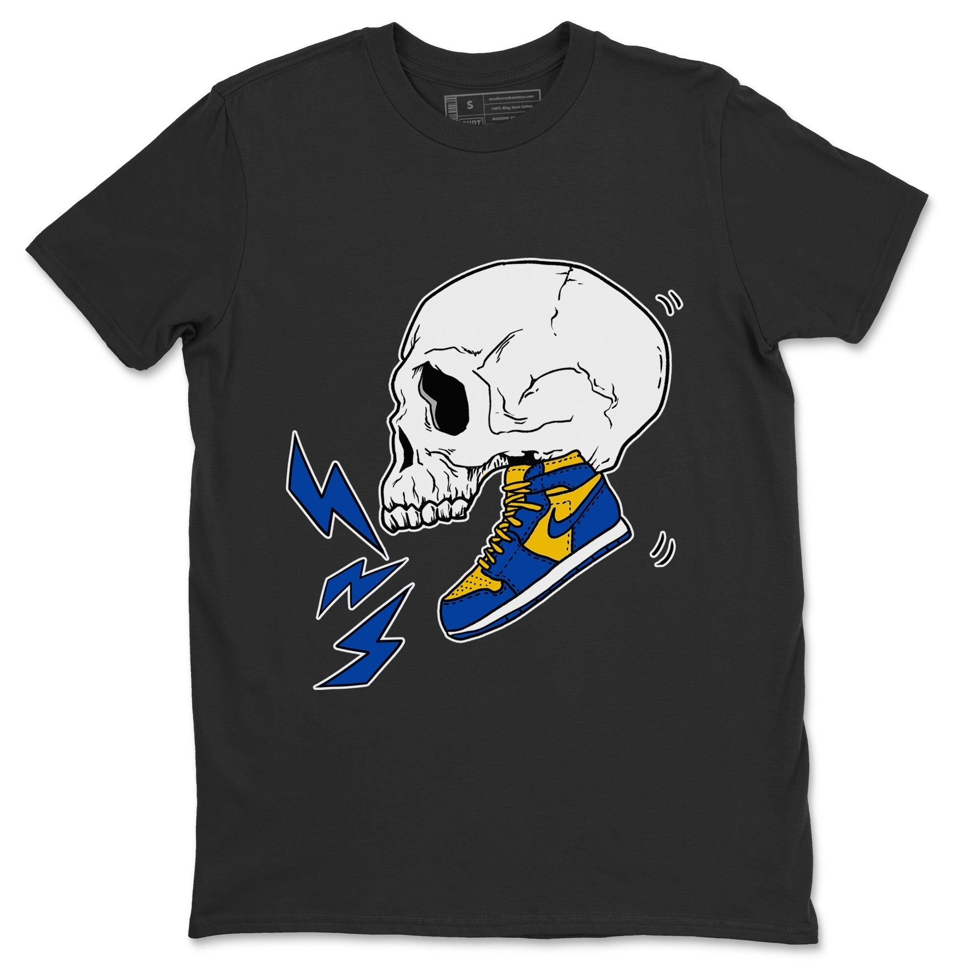 snkmatch Skull Unisex Tops - Air Jordan 1 Game Royal Varsity Maize