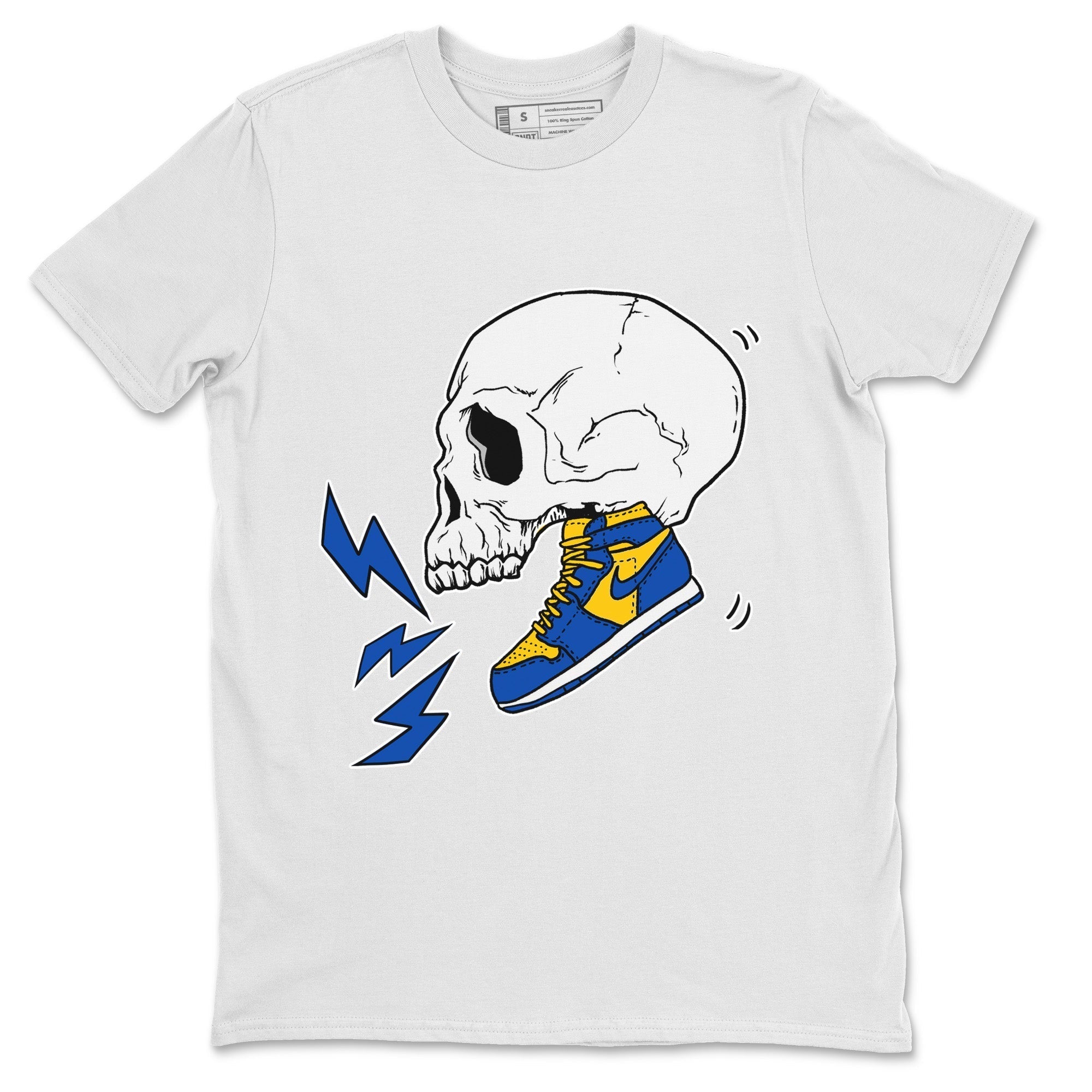 snkmatch Skull Unisex Tops - Air Jordan 1 Game Royal Varsity Maize