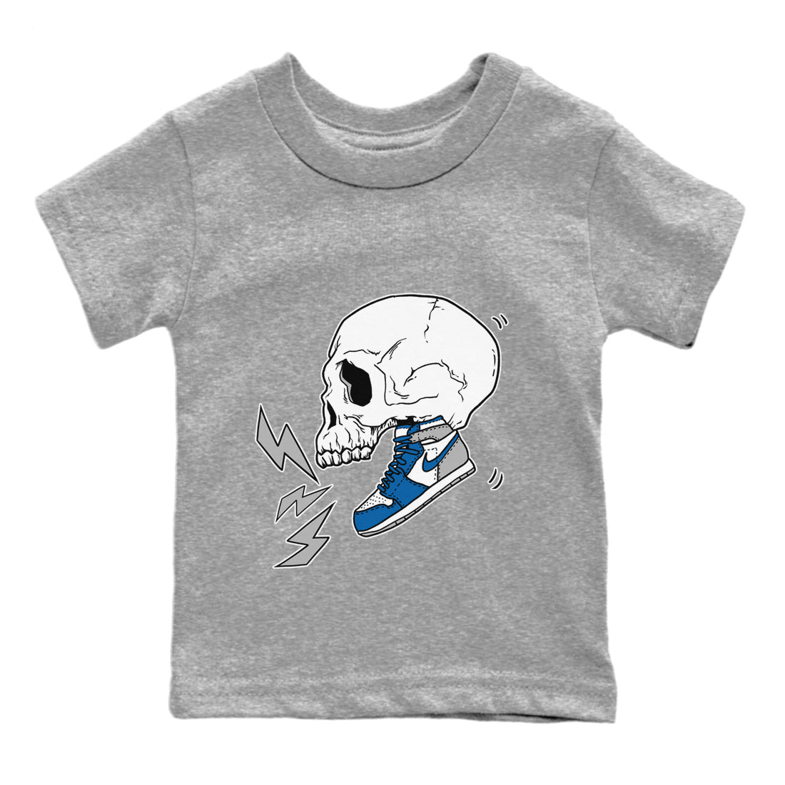 snkmatch Skull Kids Tops - Air Jordan 1 True Blue
