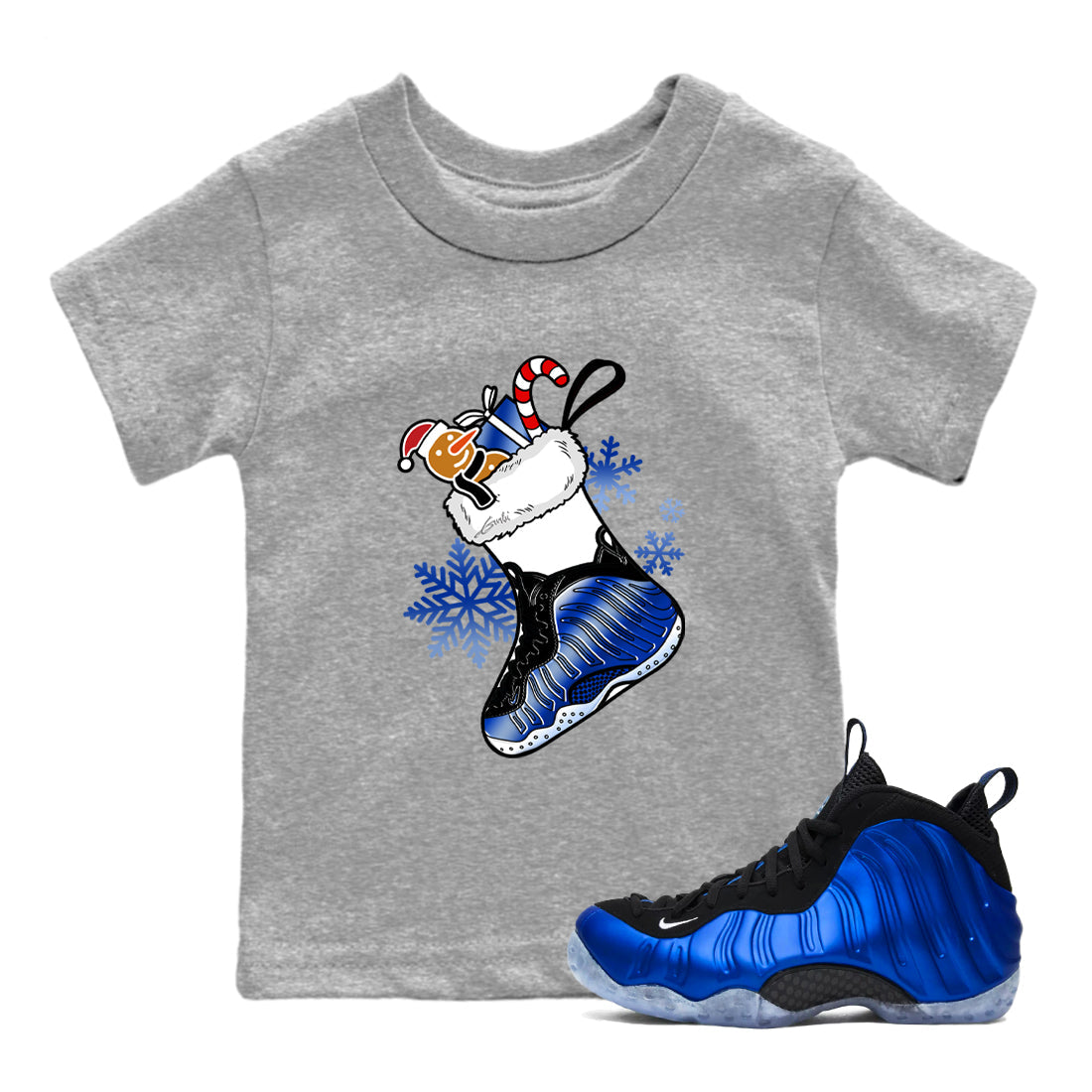 snkmatch Stocking snkmatch Tees Kids - Air Foamposite One Royal