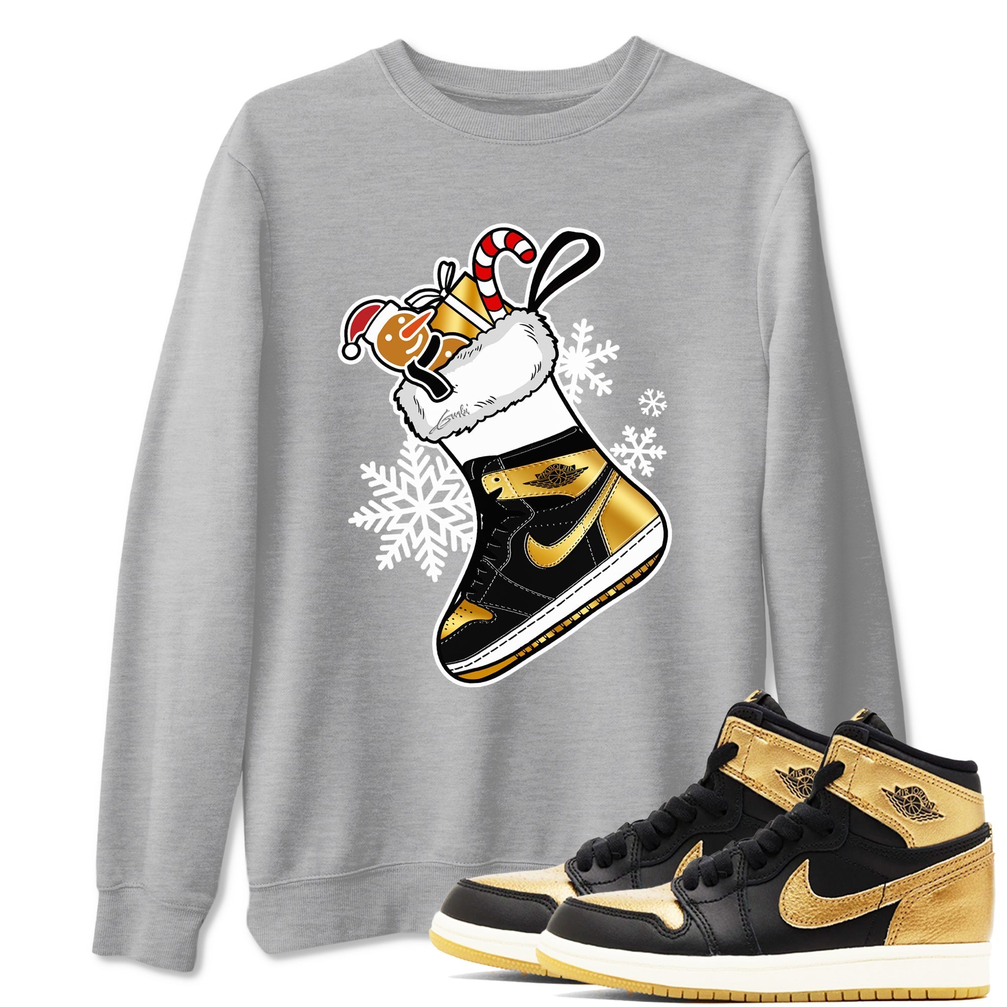 snkmatch Stocking snkmatch Tees - Air Jordan 1 Black Metallic Gold