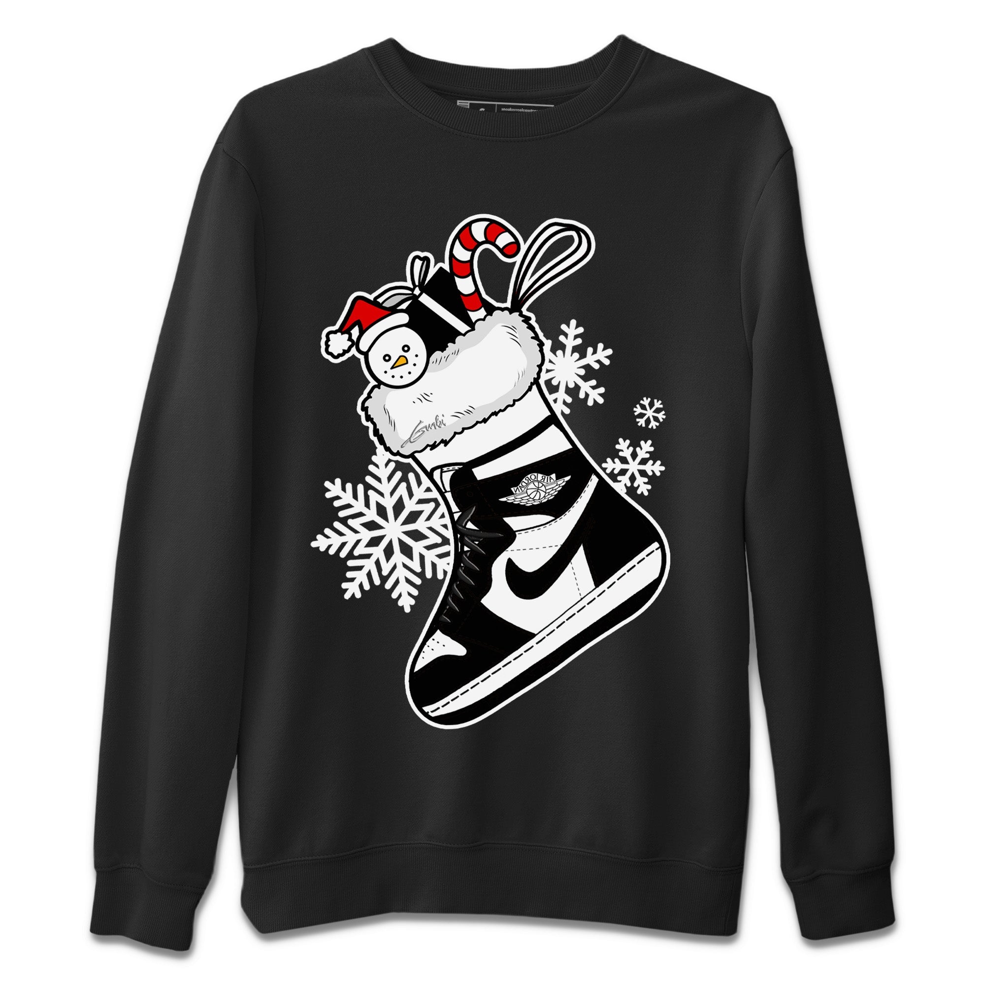 snkmatch Stocking Unisex Tops - Air Jordan 1 Black White