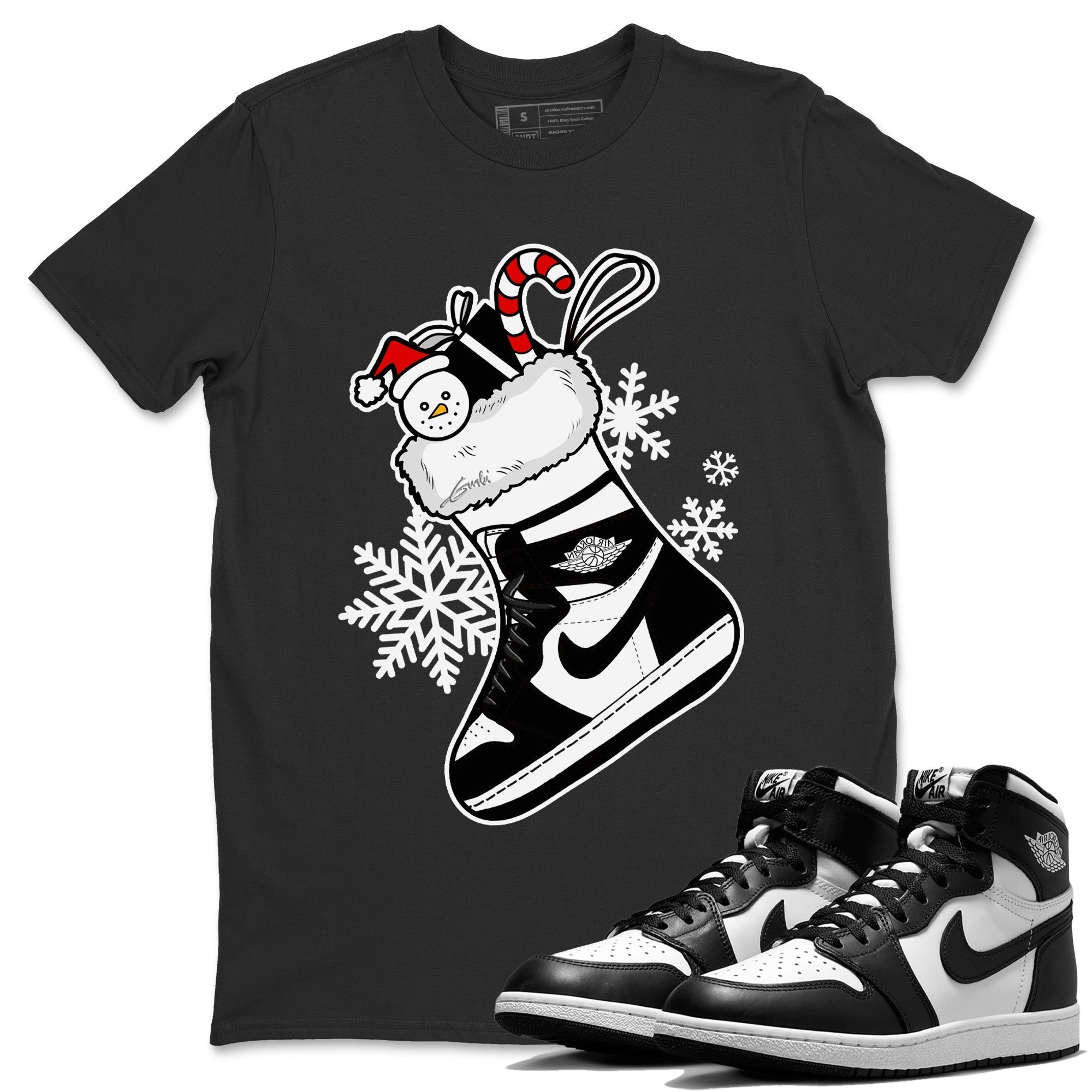 snkmatch Stocking Unisex Tops - Air Jordan 1 Black White