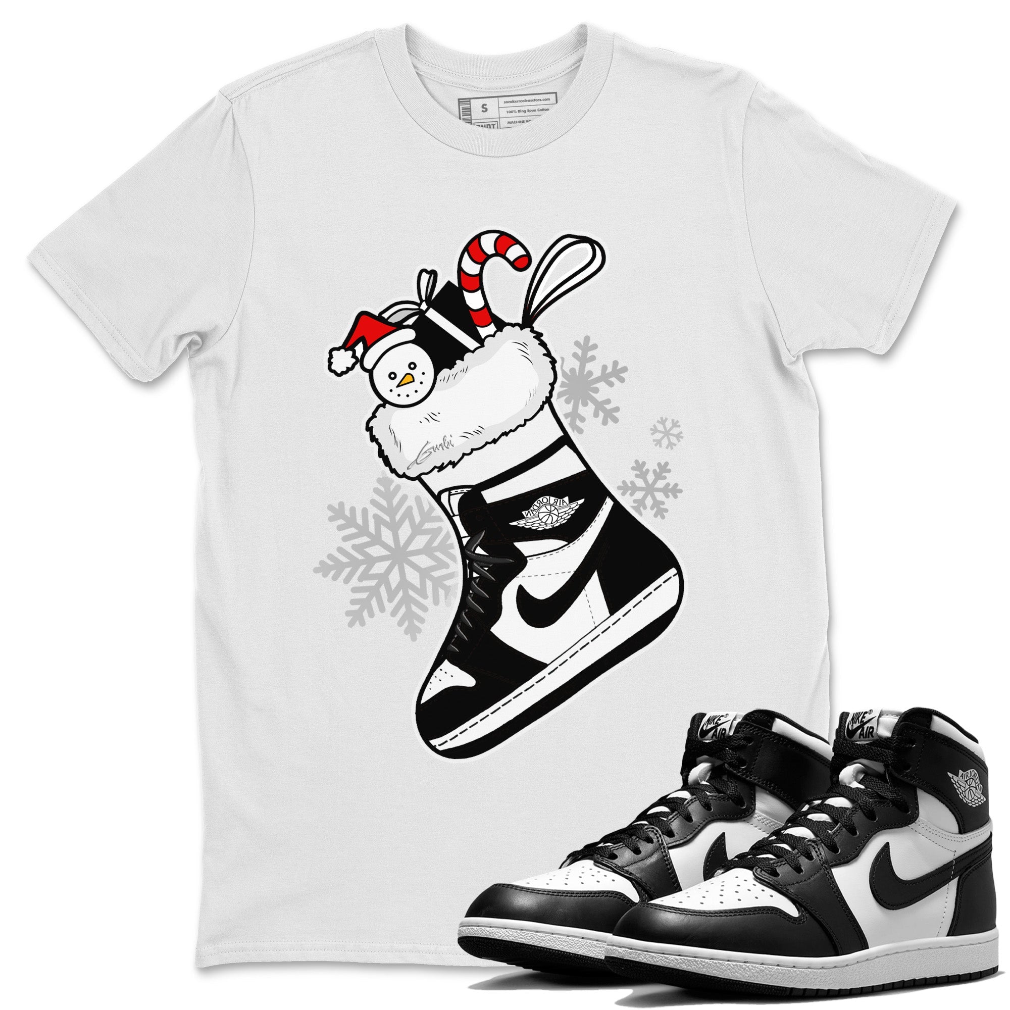 snkmatch Stocking Unisex Tops - Air Jordan 1 Black White