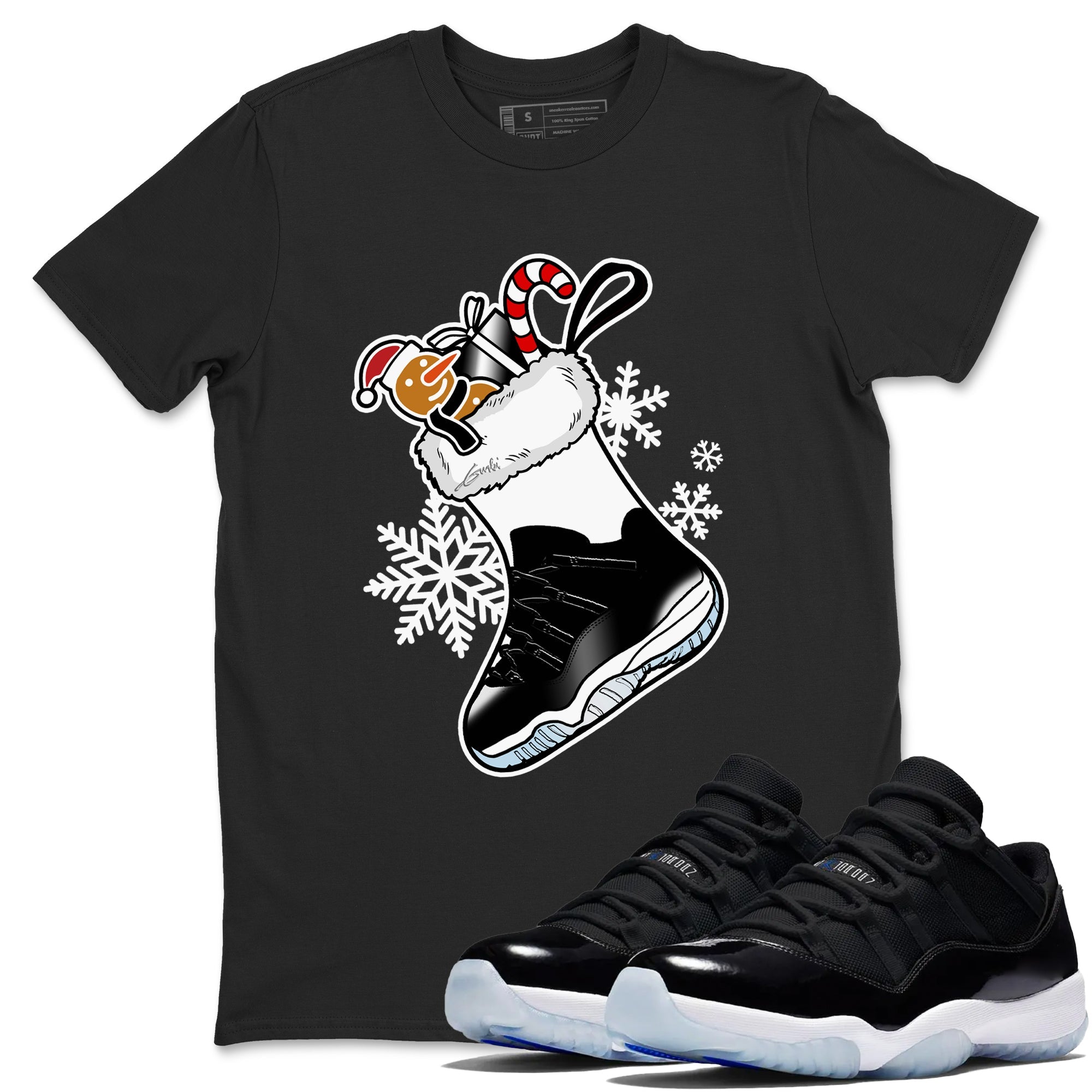 snkmatch Stocking snkmatch Tees - Air Jordan 11 Black And Varsity Royal