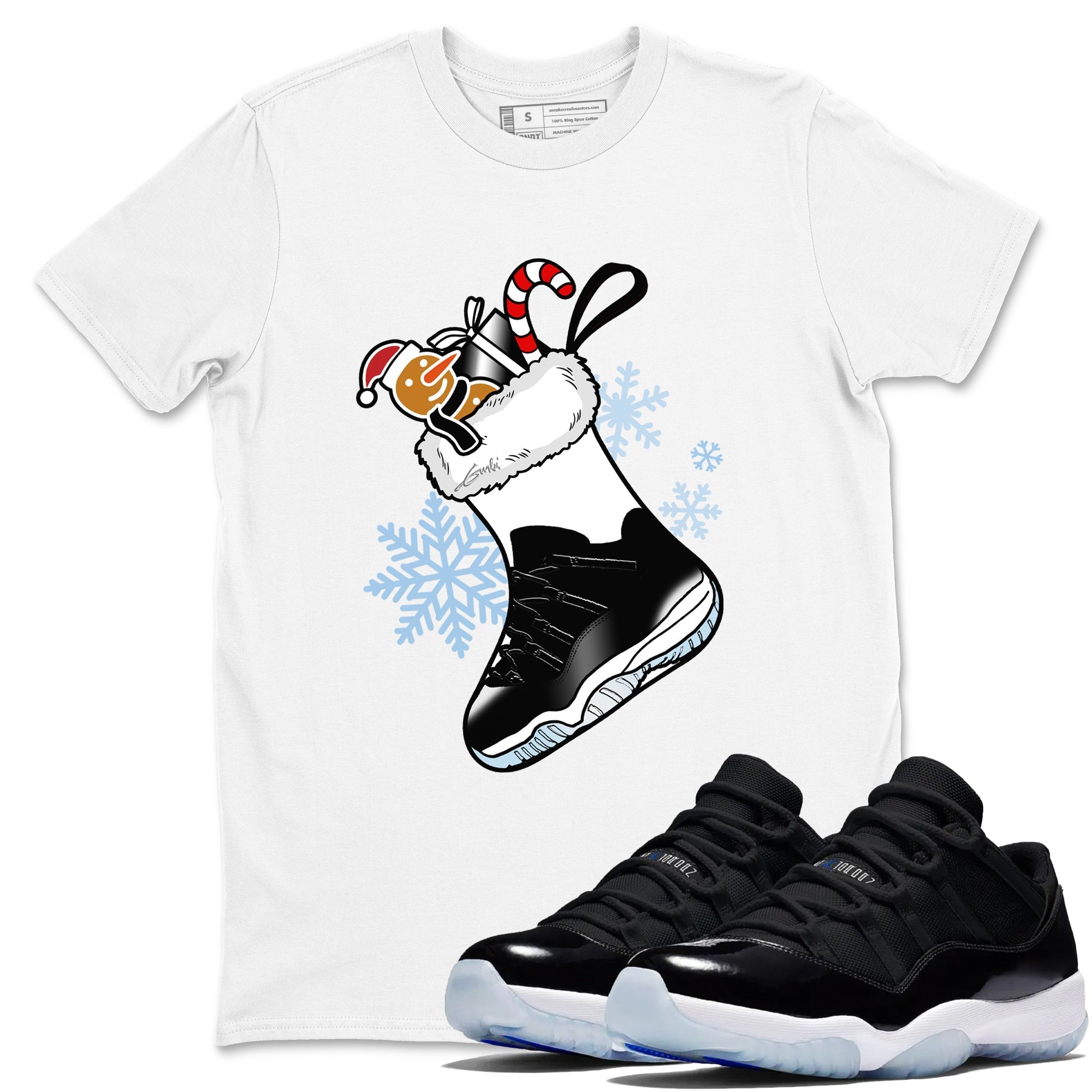 snkmatch Stocking snkmatch Tees - Air Jordan 11 Black And Varsity Royal