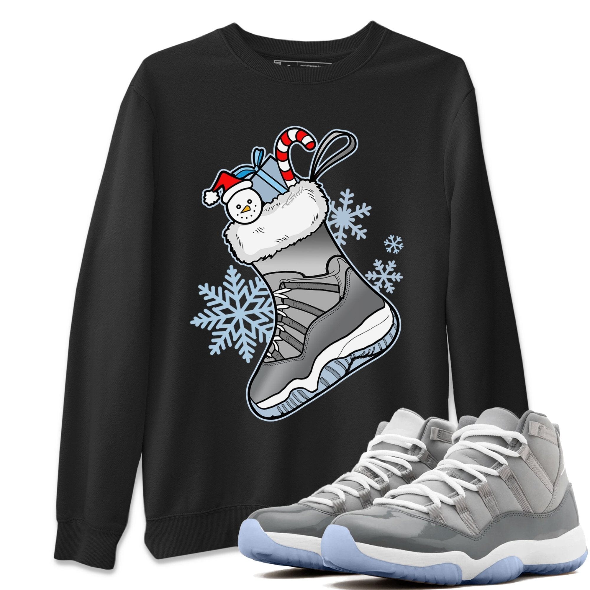 Sneaker Stocking Unisex Tops - Air Jordan 11 Cool Grey