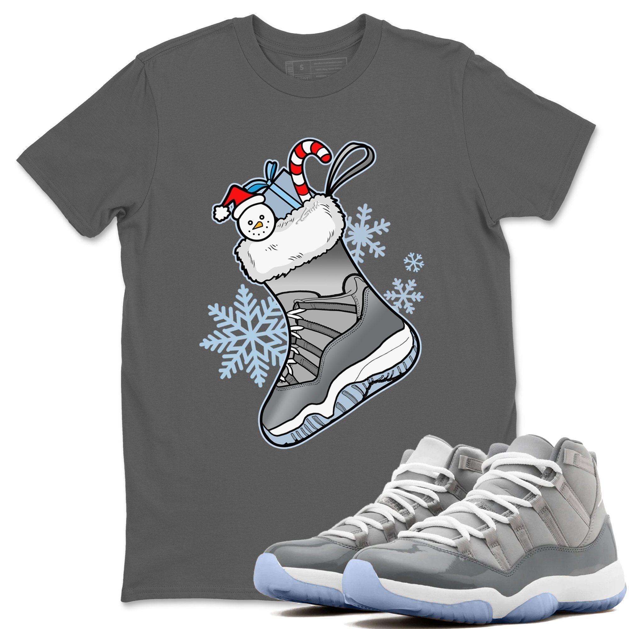 Sneaker Stocking Unisex Tops - Air Jordan 11 Cool Grey