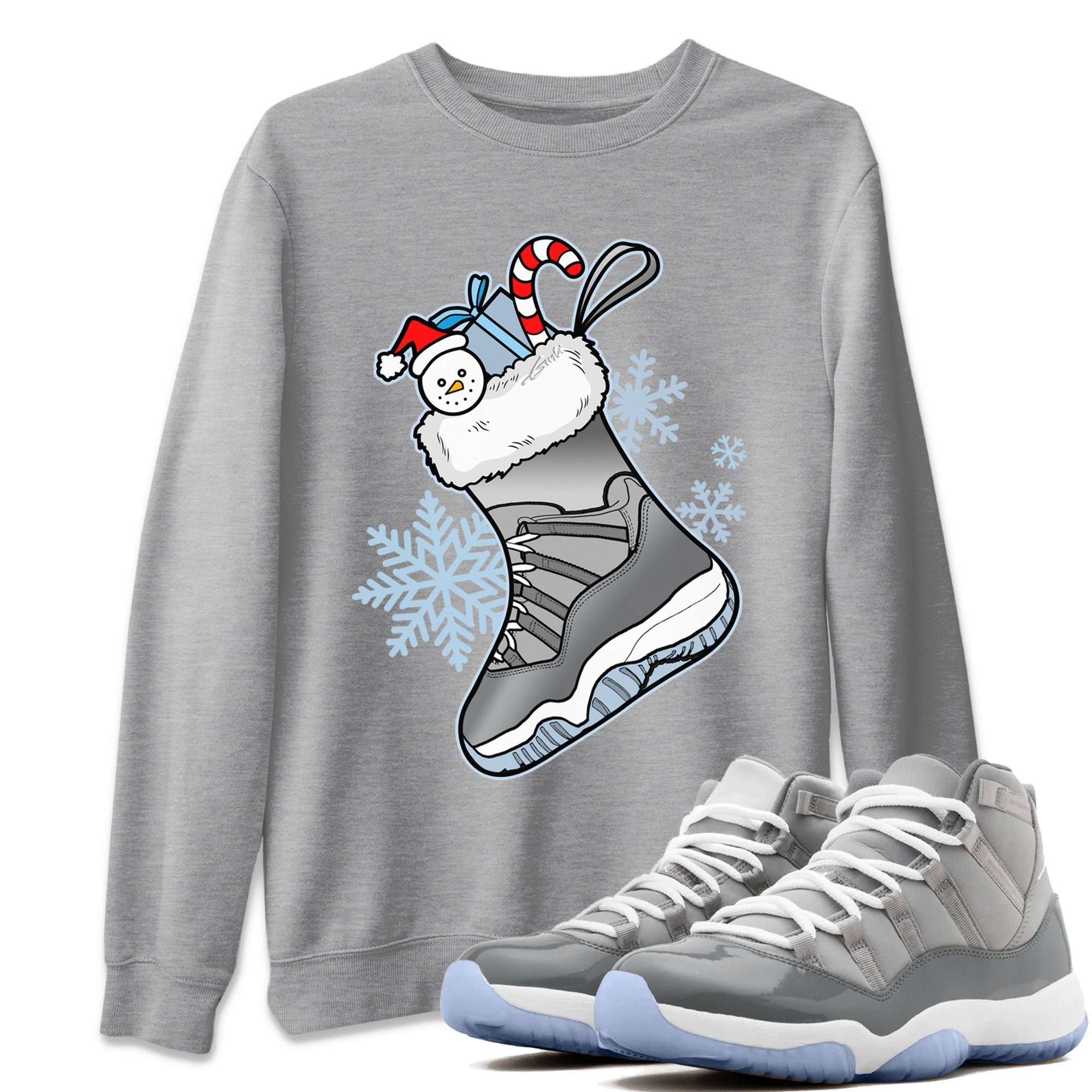 snkmatch Stocking Unisex Adult Tops - Air Jordan 11 Cool Grey