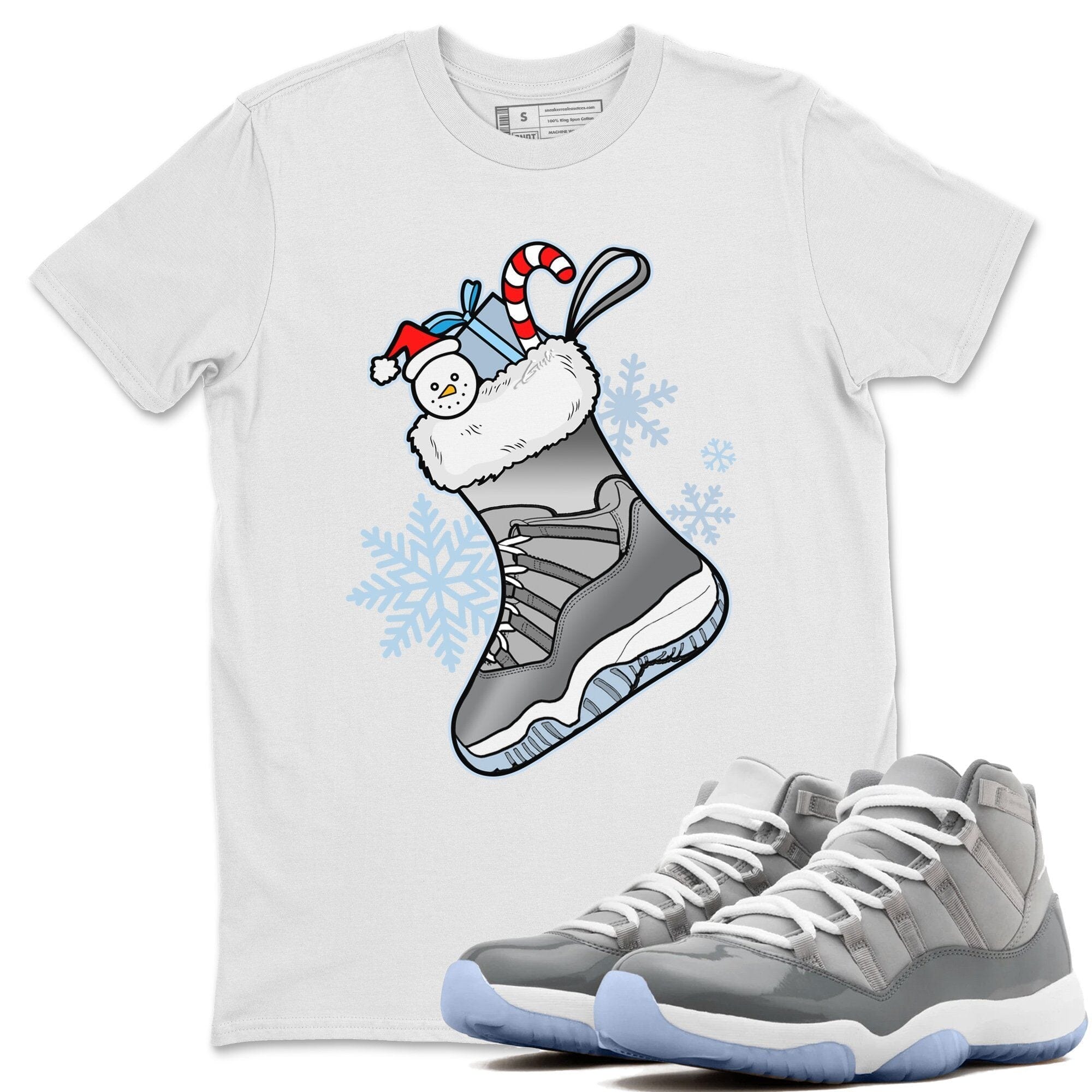 Sneaker Stocking Unisex Tops - Air Jordan 11 Cool Grey